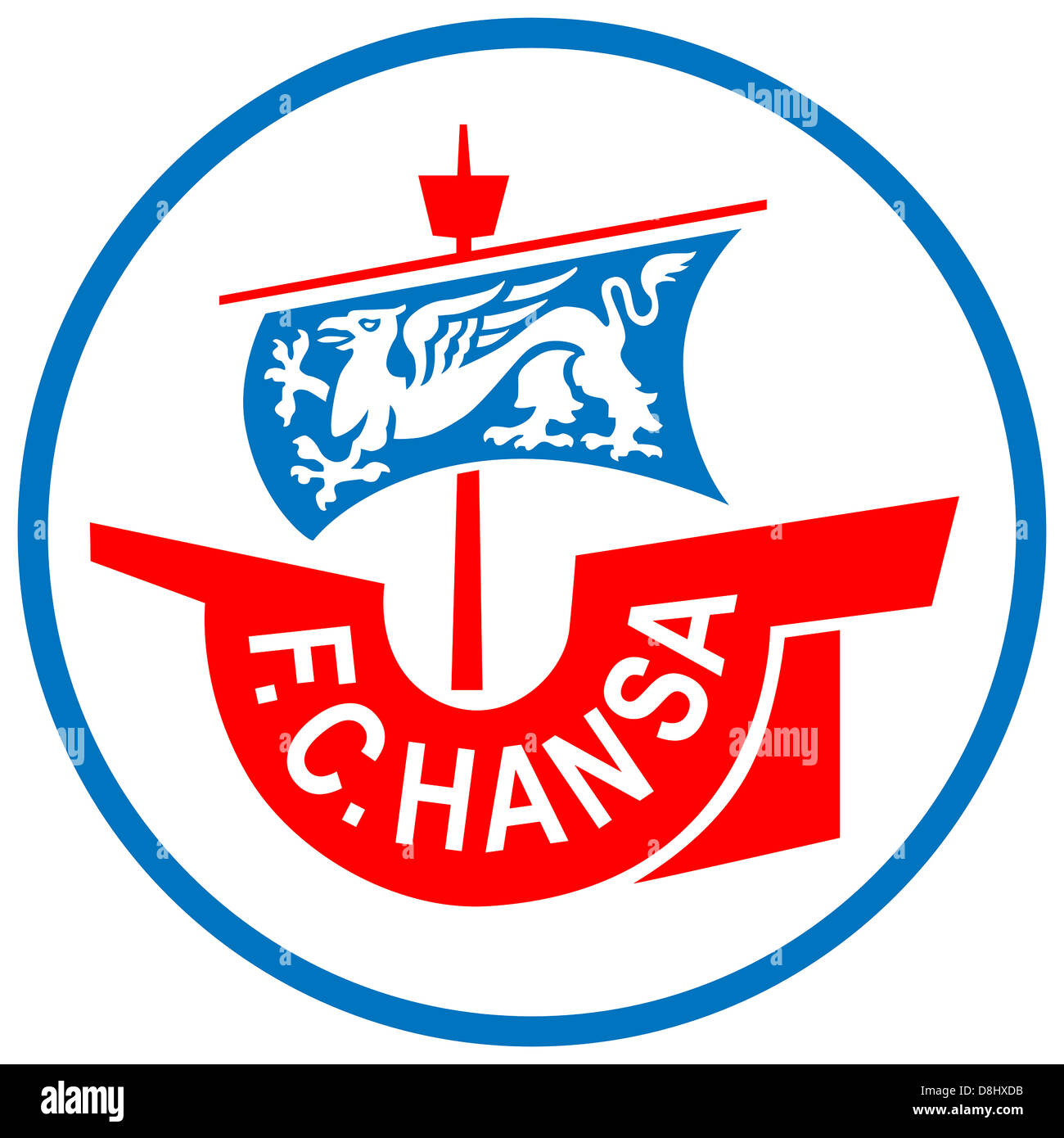 Logo of German football team FC Hansa Rostock. Stock Photo