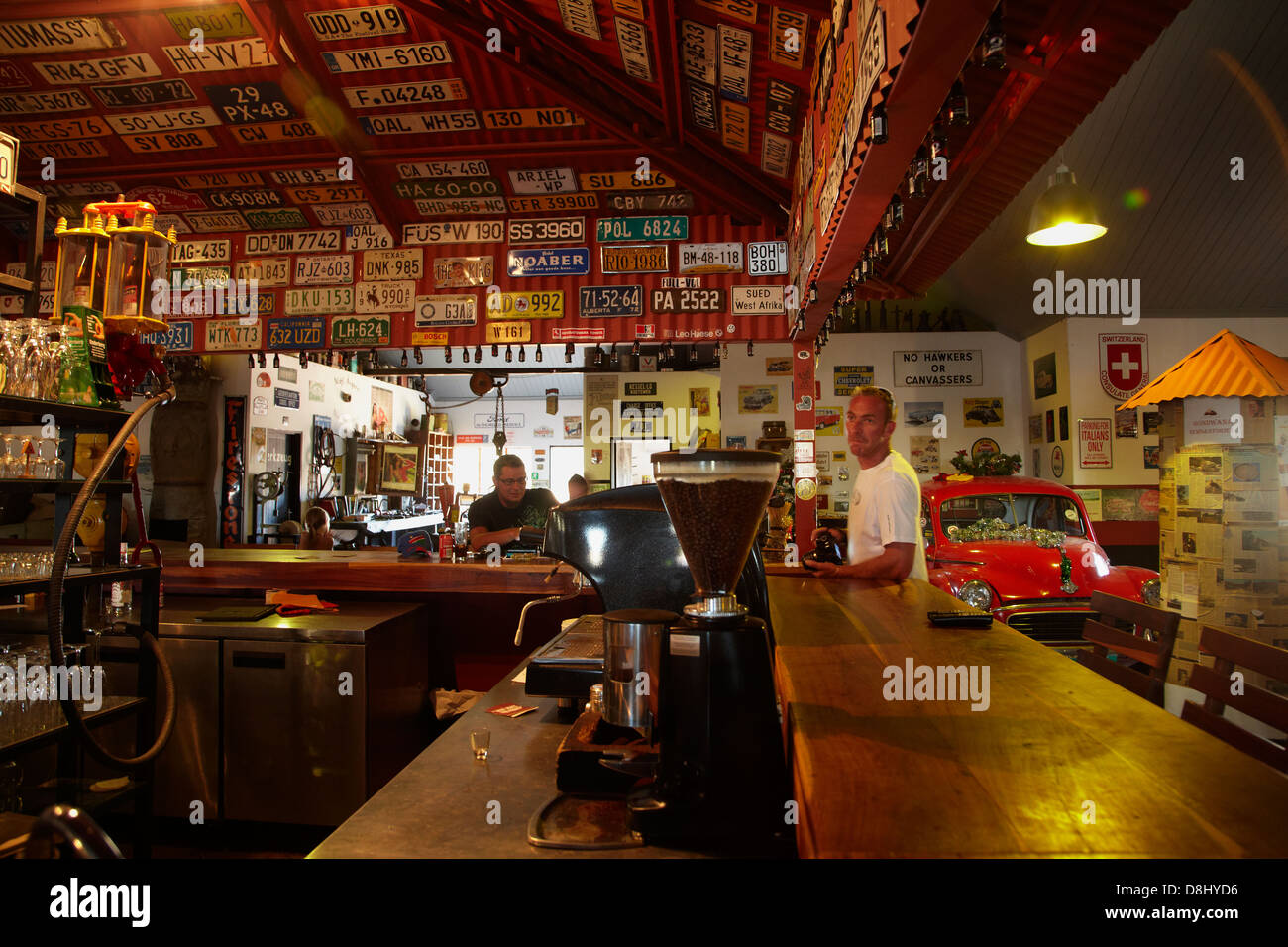 Bar at Canon Roadhouse, near Fish River Canyon, Southern Namibia, Africa Stock Photo