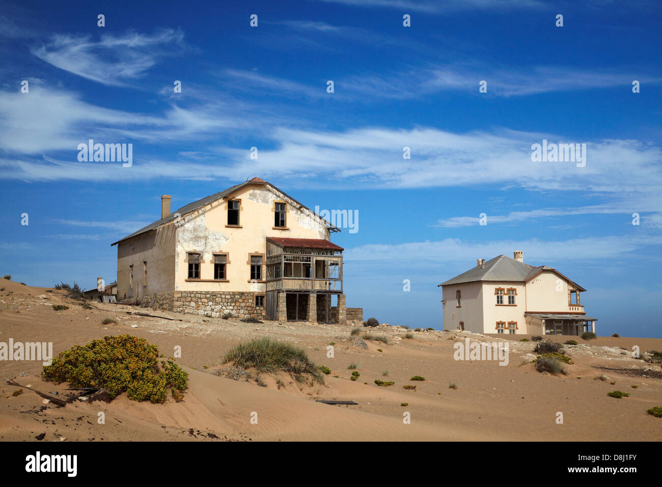 Architect's and Manager's Houses, Kolmanskop Ghost Town, near Luderitz, Namibia, Africa Stock Photo