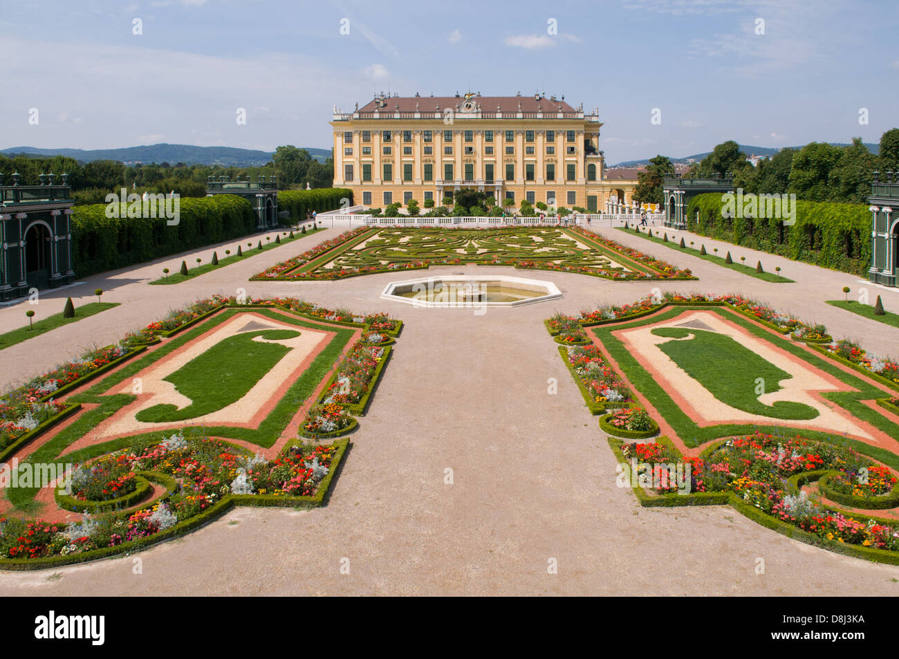 Privy Garden at Palace of Schonbrunn, Vienna, Austria Stock Photo