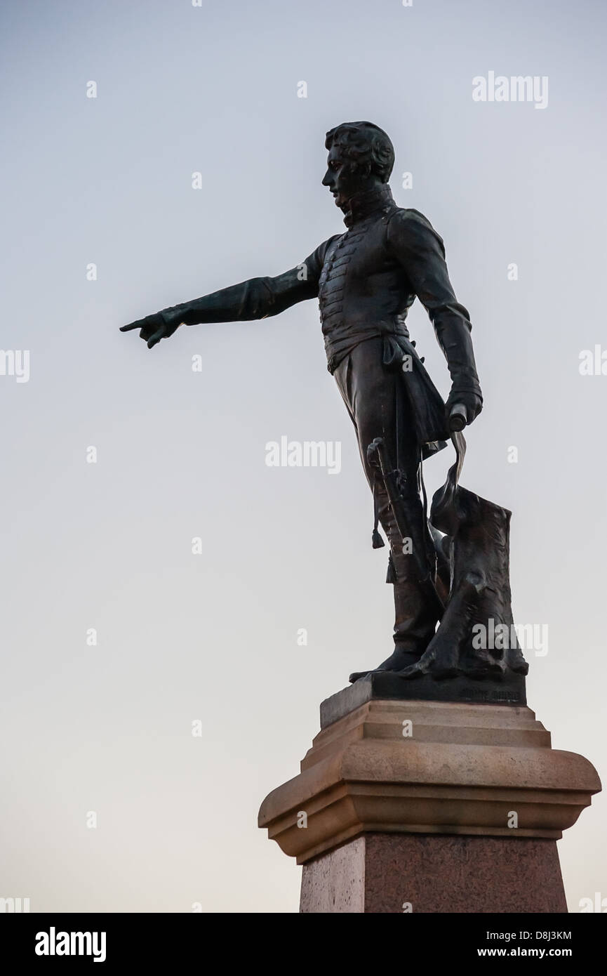 The most famous statue in South Australia. Colonel William light the founder and planner of the capital Adelaide. Stock Photo