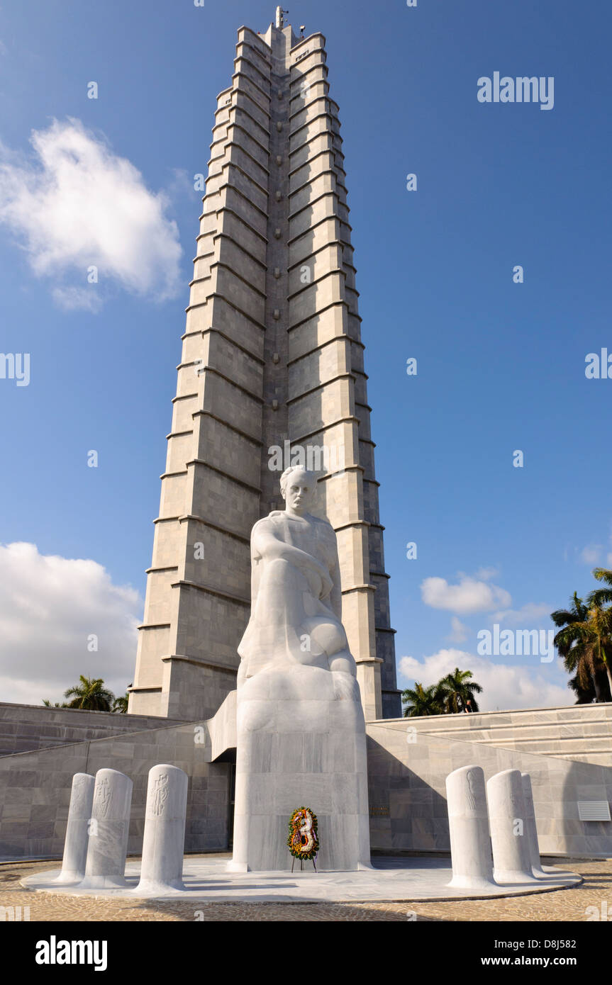 José-Martí Memorial at Plaza de la Revolucion, Havanna, Cuba, Caribbean Stock Photo