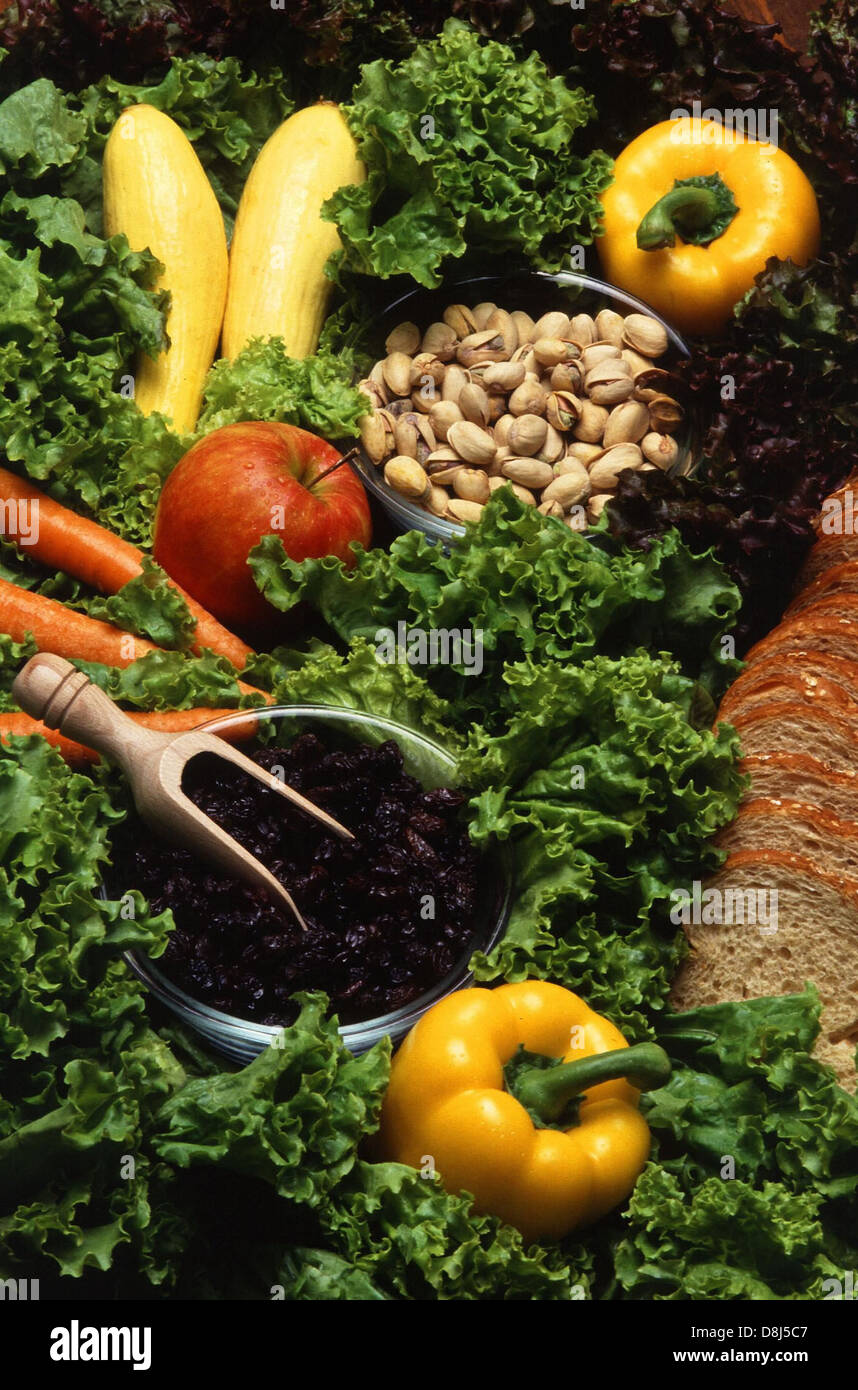 Fruits vegetables and nuts Stock Photo - Alamy