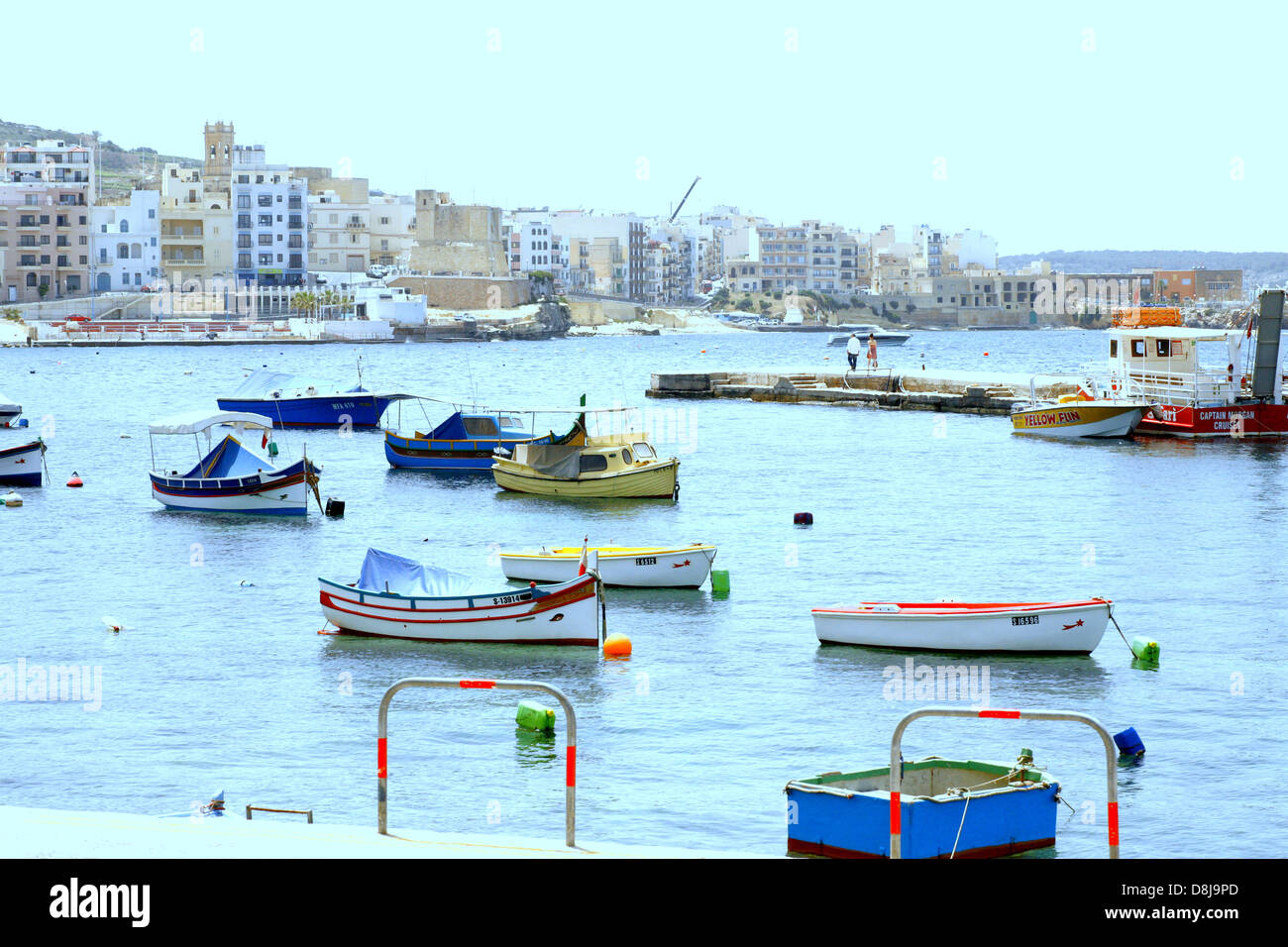 Bugibba harbour, St. Paul's bay, Malta. Stock Photo
