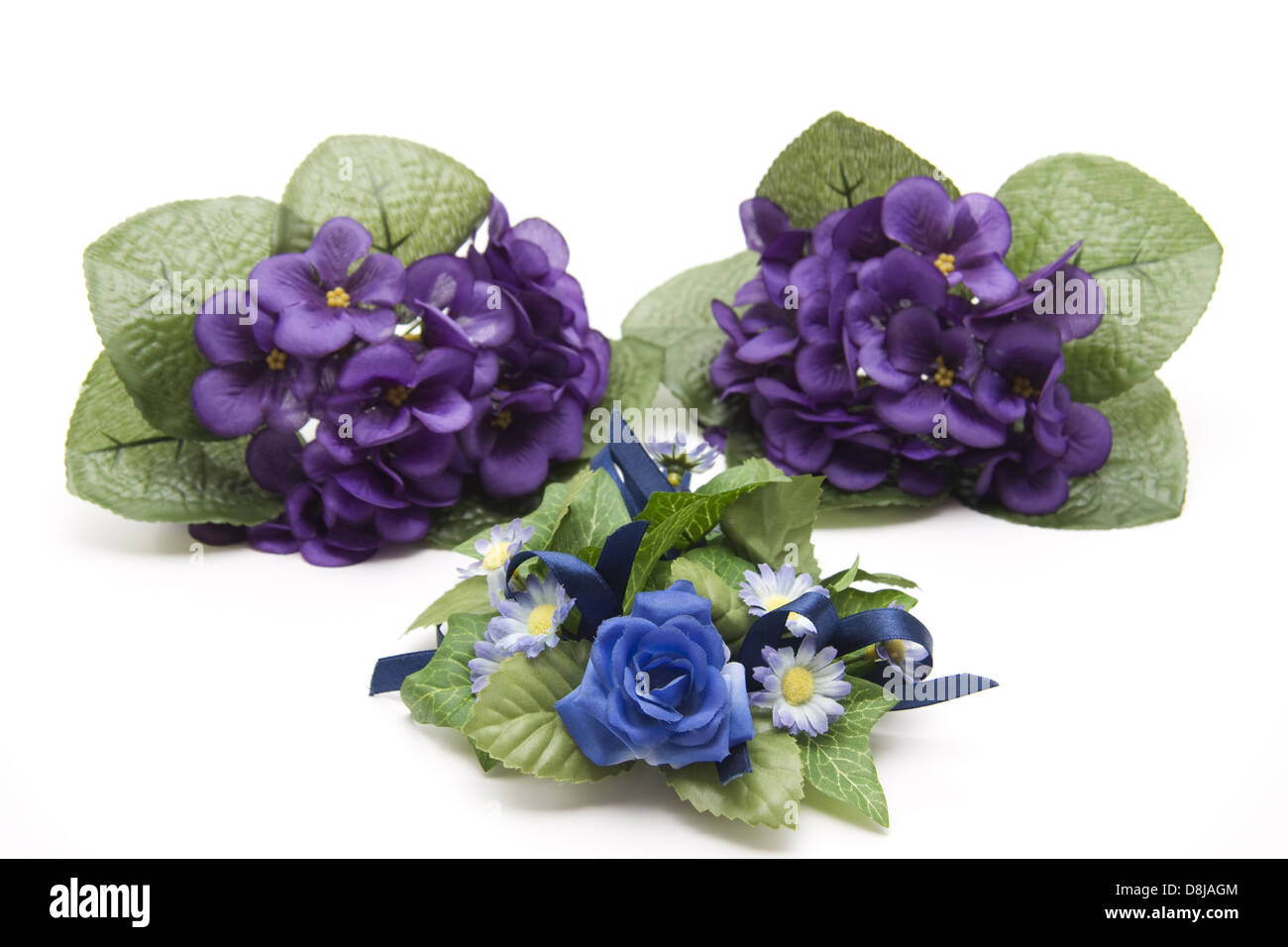 Blue floral decoration Stock Photo