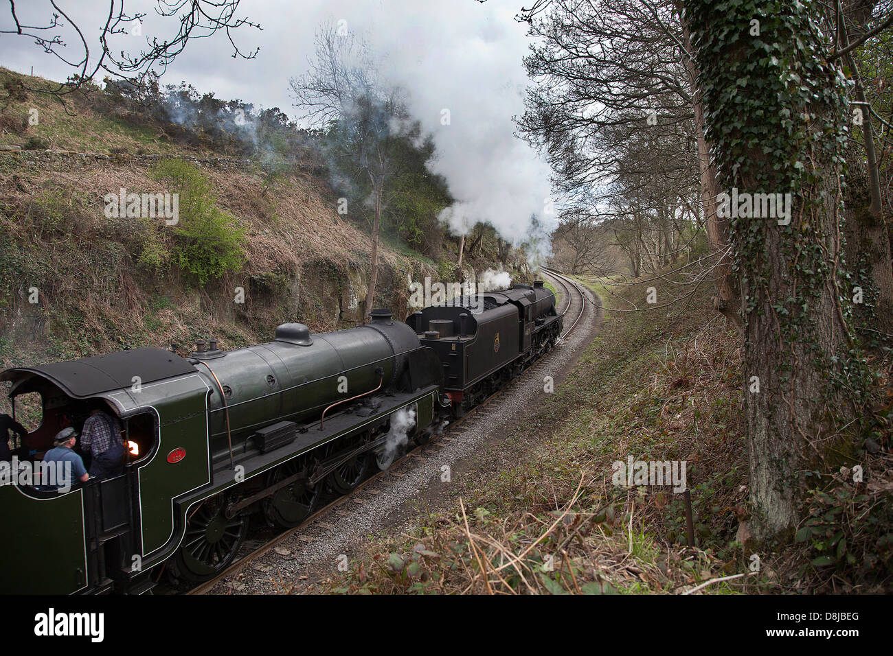 LMS 4-6-0 Black 5 Number 44871,Southern Railway class S15 825 Stock Photo