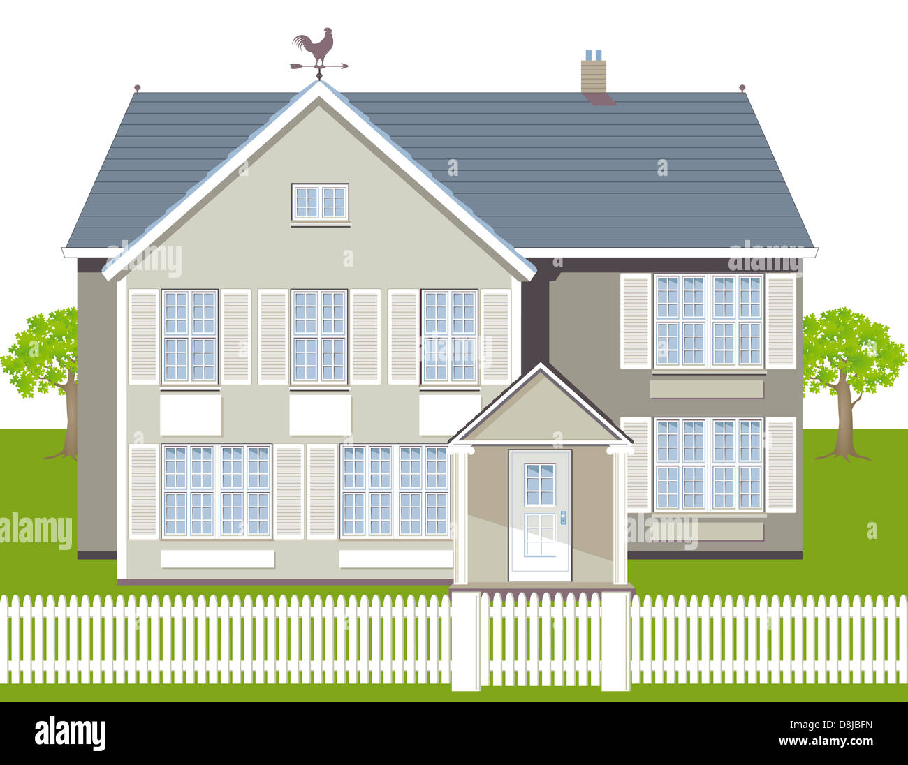 Family House Stock Photo