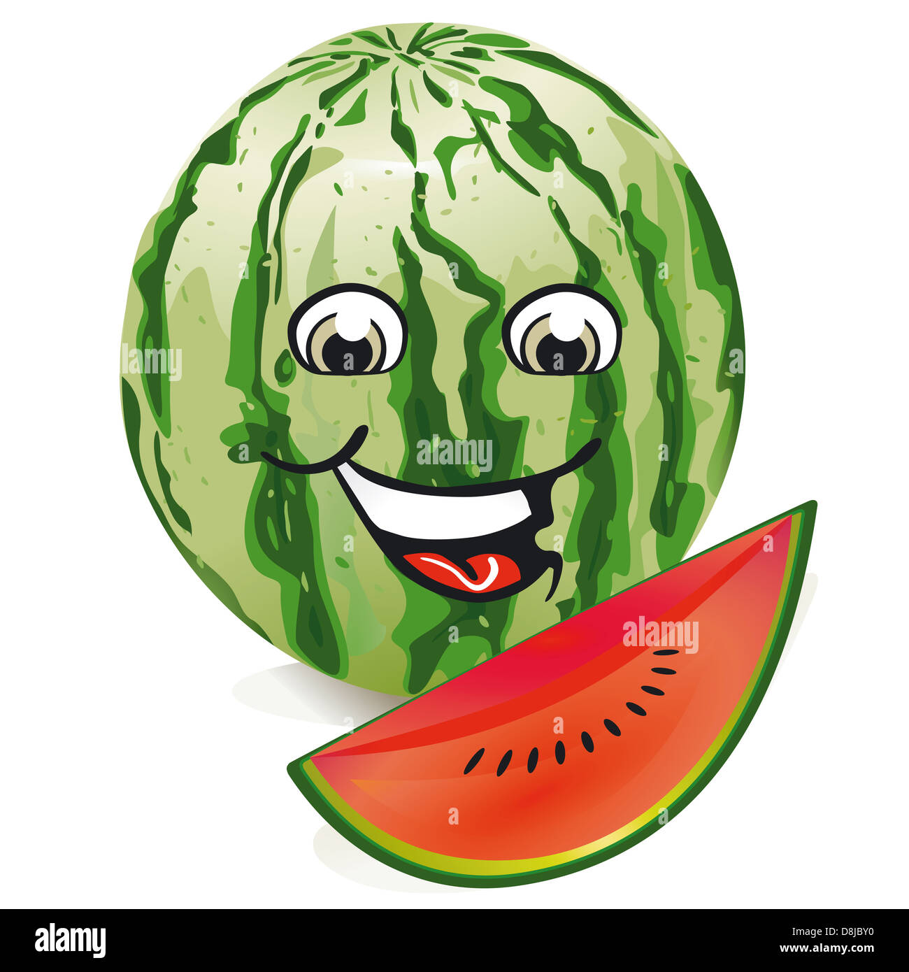 smiling watermelon Stock Photo