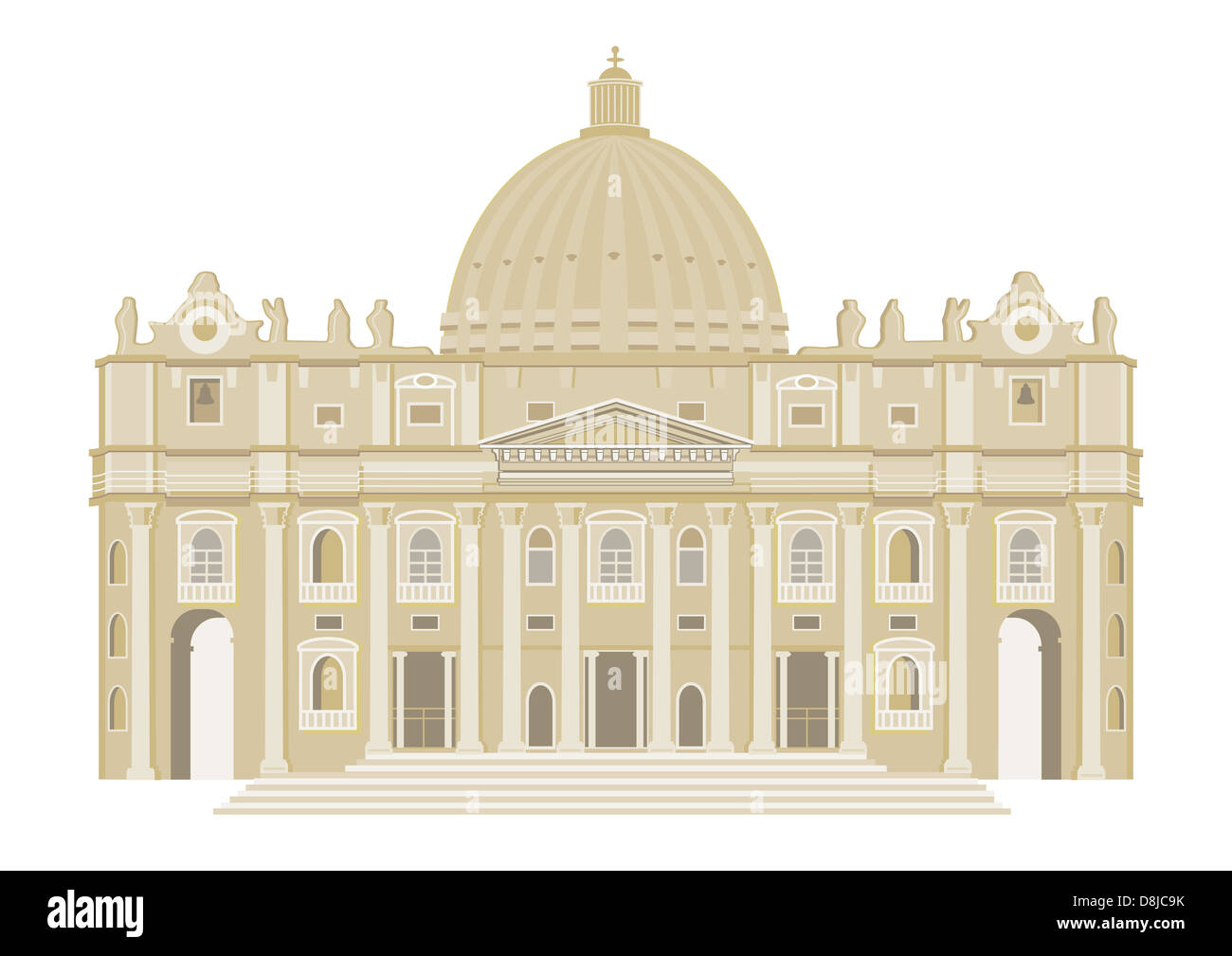 St. Peter's Basilica Vatican Stock Photo