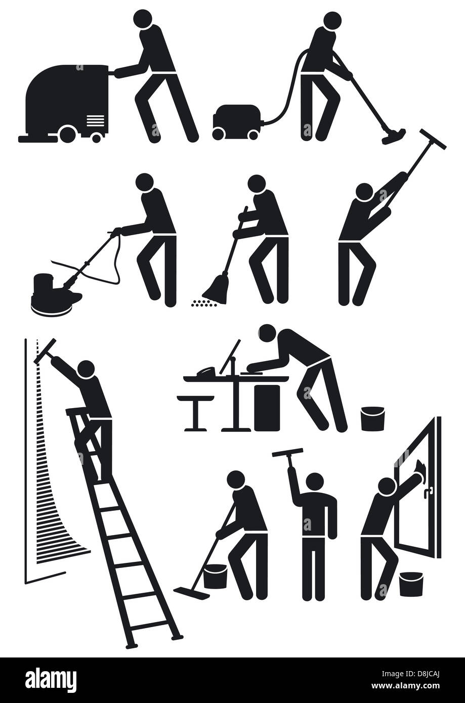 cleaners pictogram Stock Photo