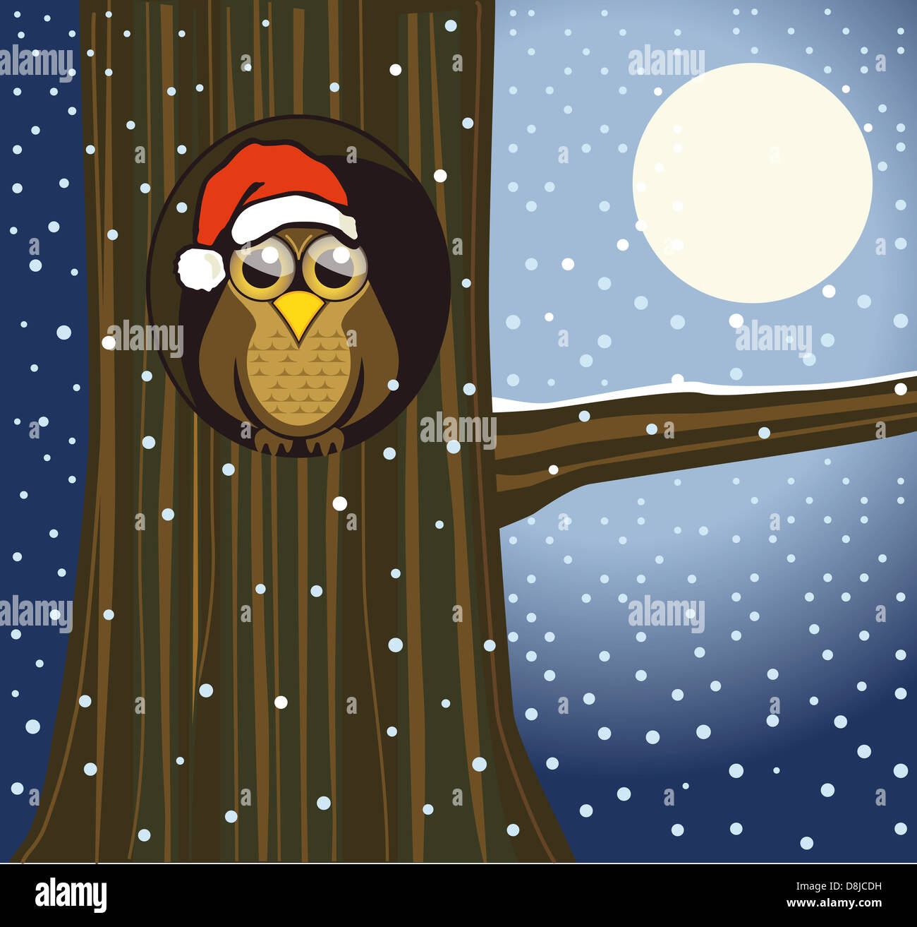Christmas owl Stock Photo