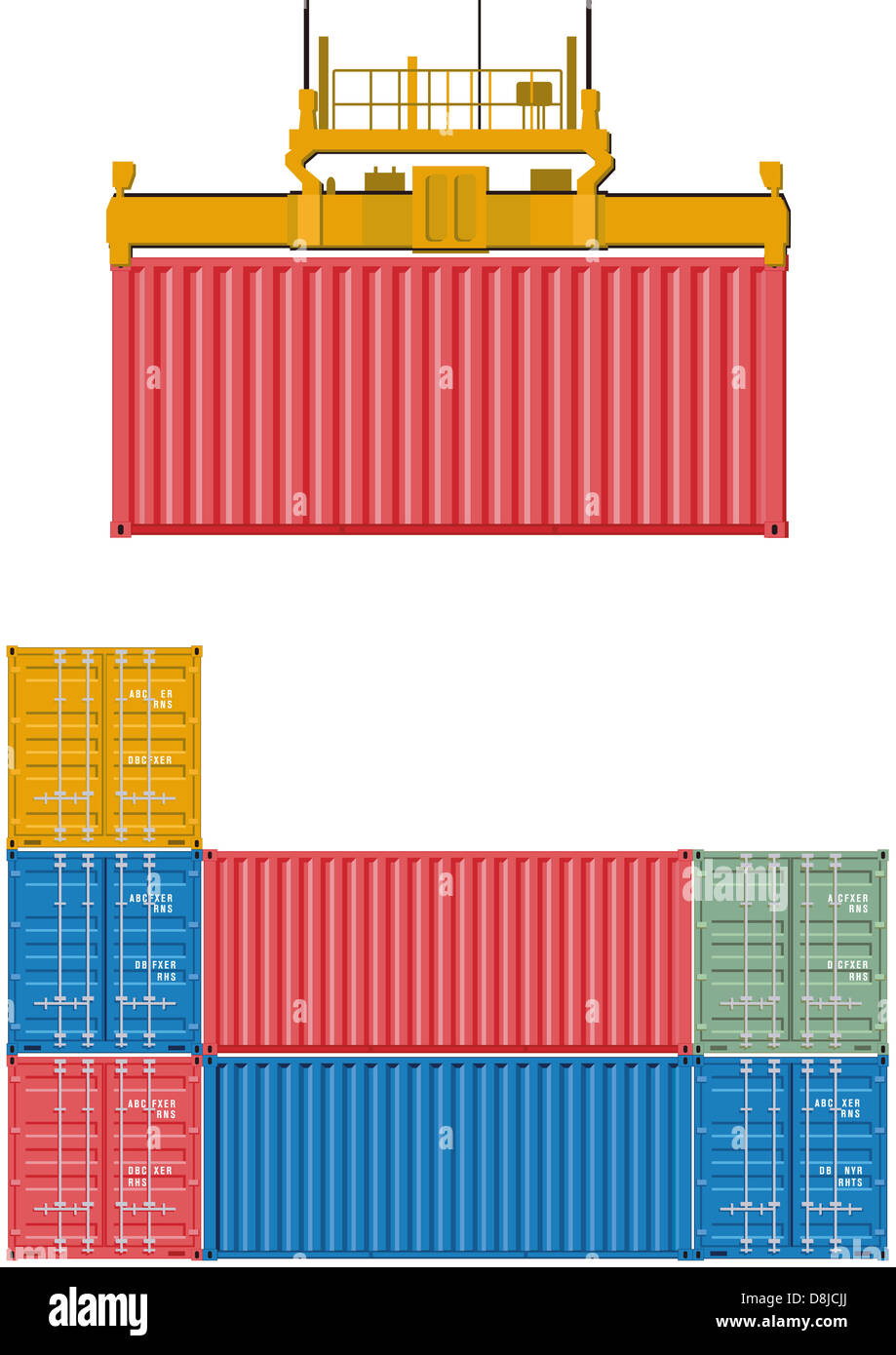 Container loading Stock Photo