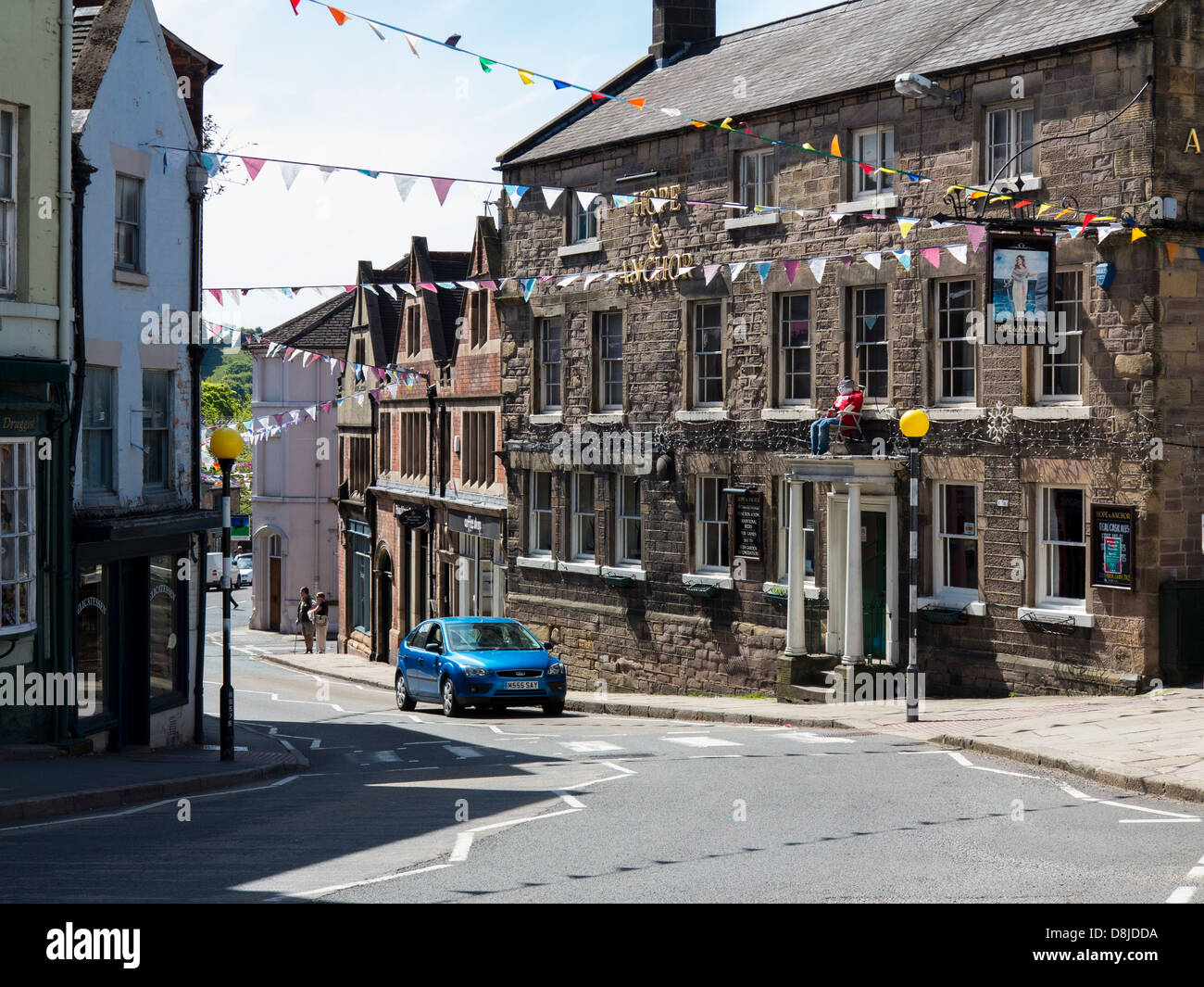 Hope and Anchor pub in Wirksworth, Derbyshire, England. Stock Photo