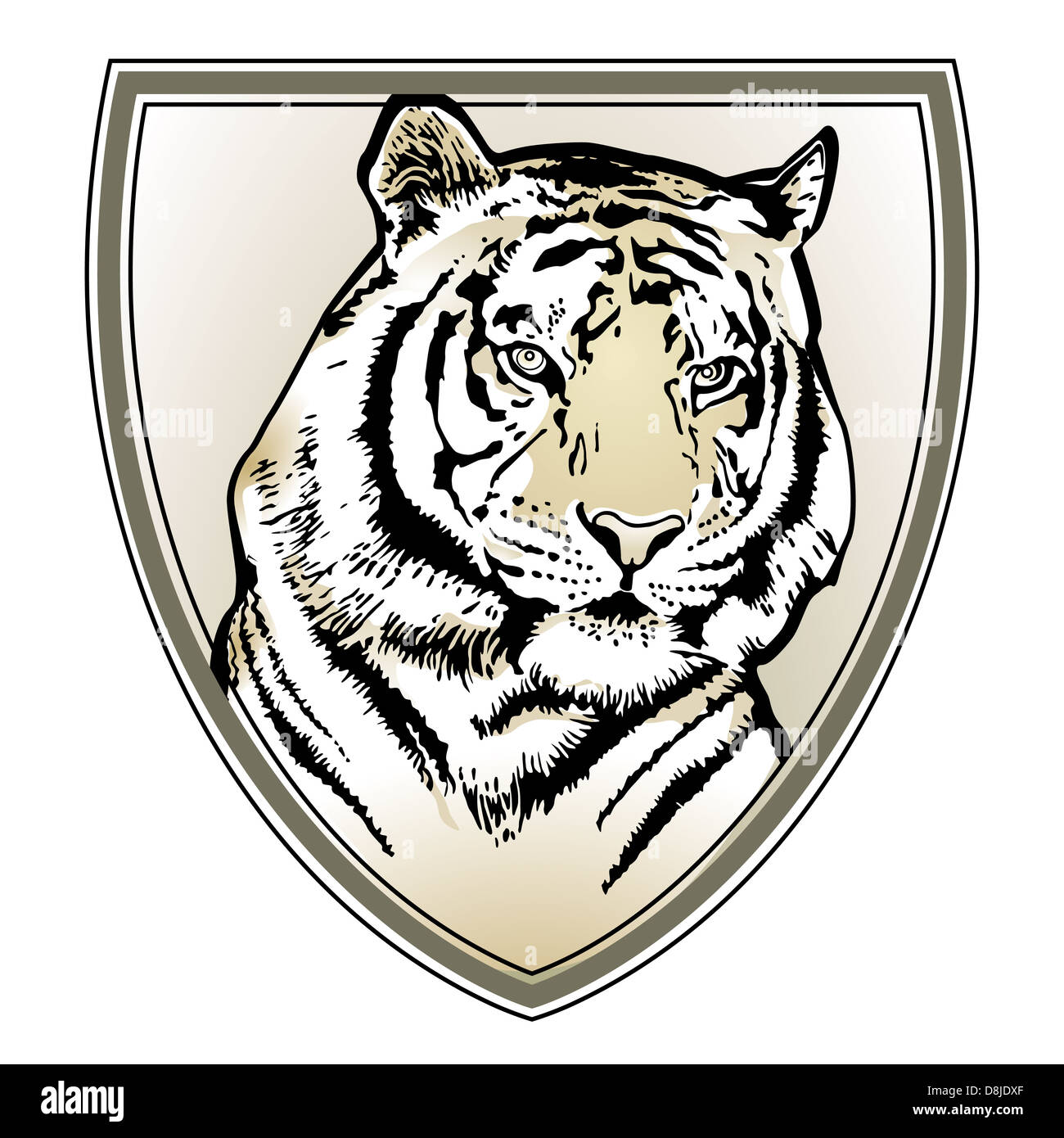 Tiger emblem Stock Photo
