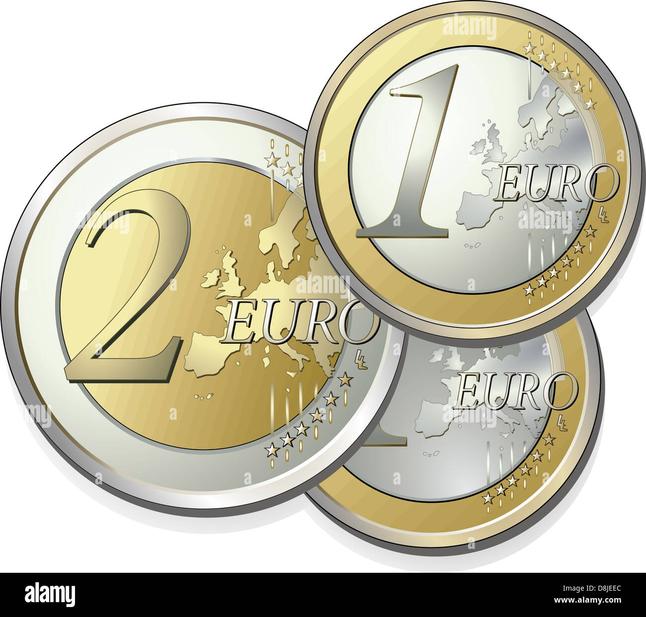 Euro coins Stock Photo