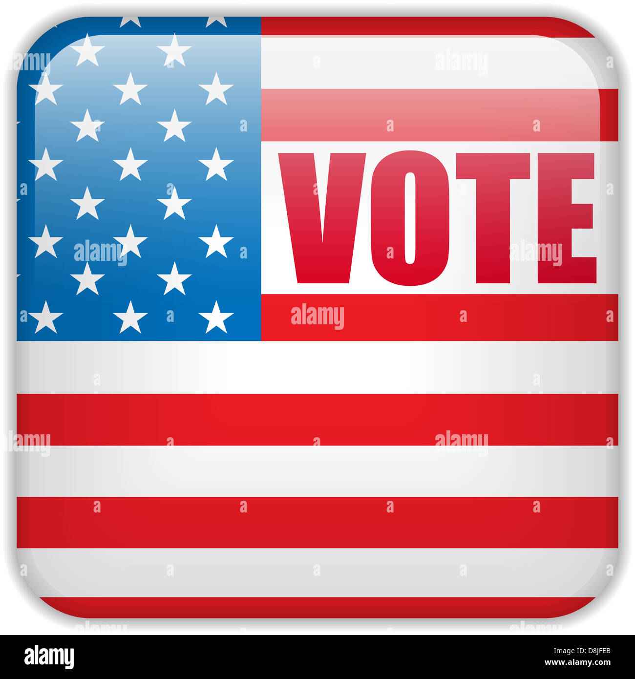 Vector - United States Election Vote Button Stock Photo - Alamy