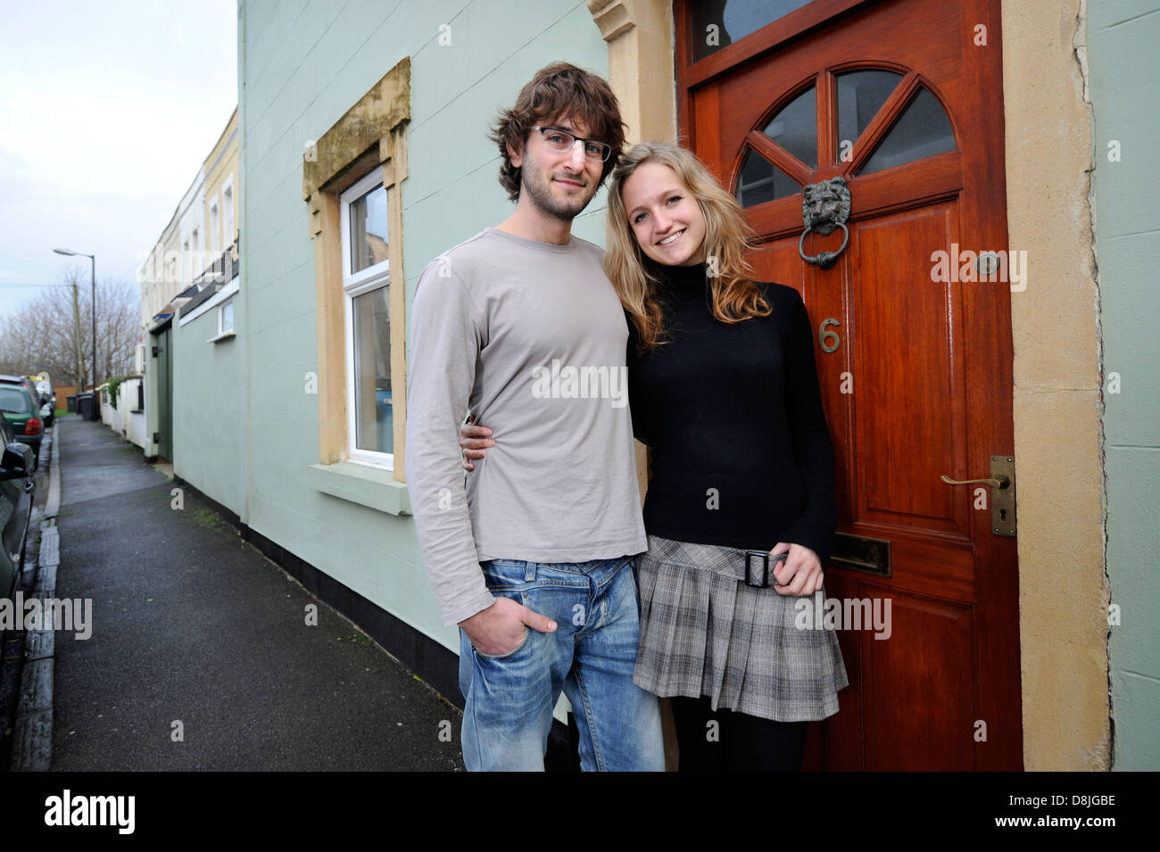Young home owners in Totterdown, Bristol UK Stock Photo