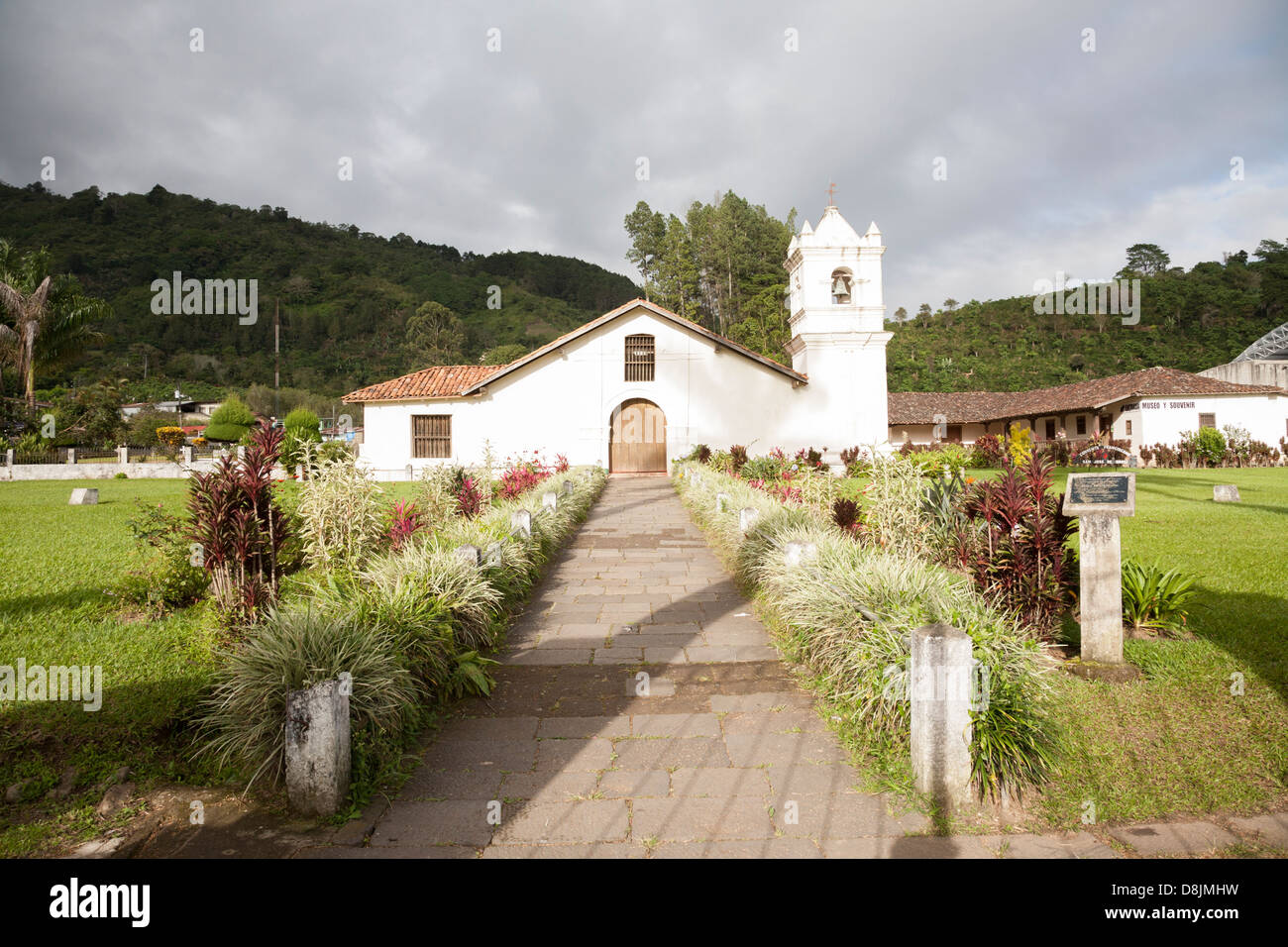 Iglesia San Jose de Orosi, Orosi, Orosi Valley, Highlands, Costa Rica Stock Photo