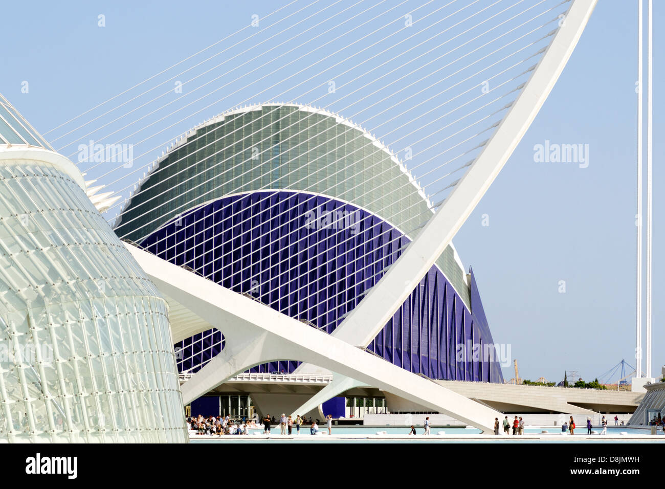 Puente de l'Assut de l'Or and Agora, City of Arts and Sciences, Valencia, Spain Stock Photo