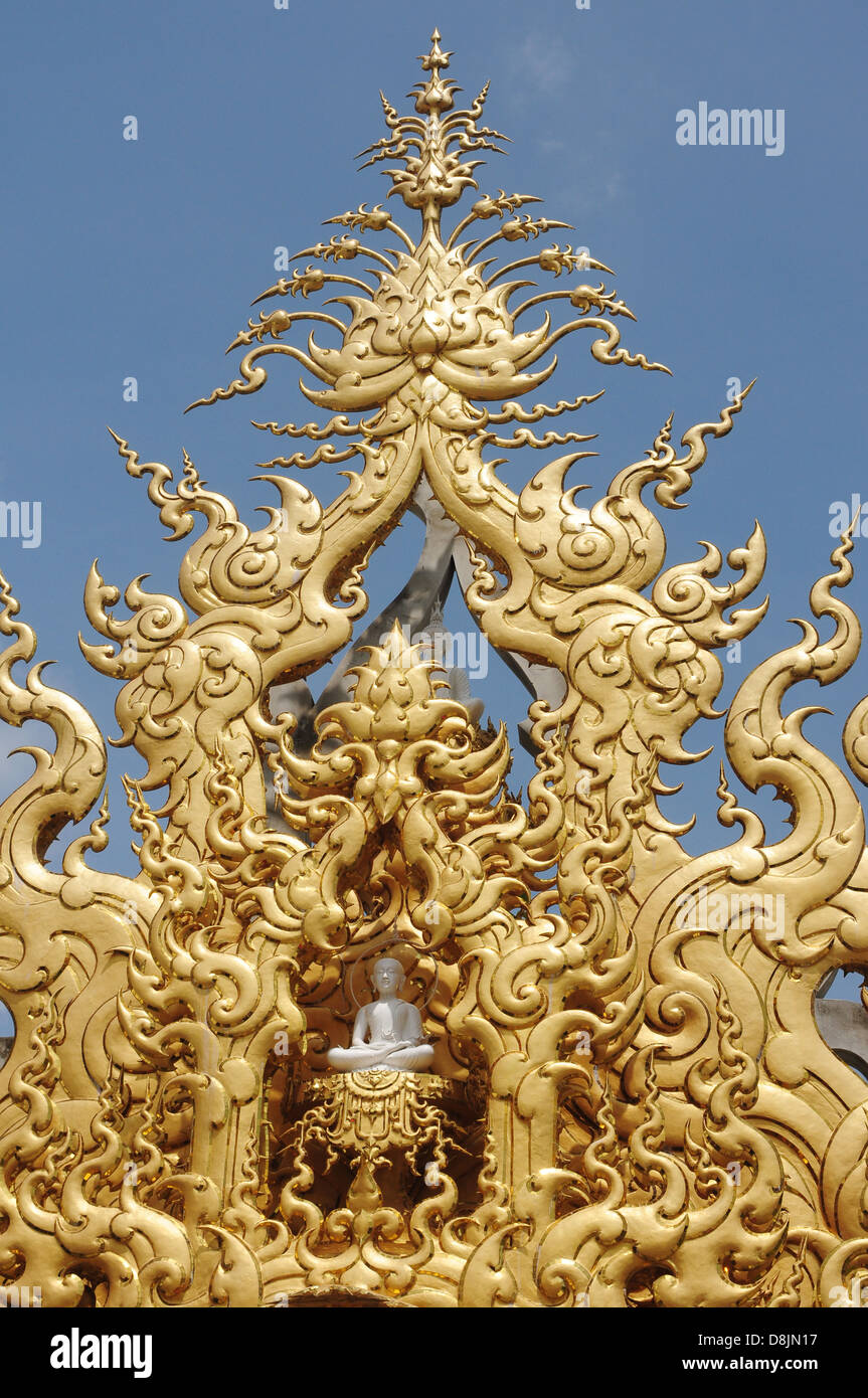 Thailand Chiang Rai White Temple famous landmark art architecture ...