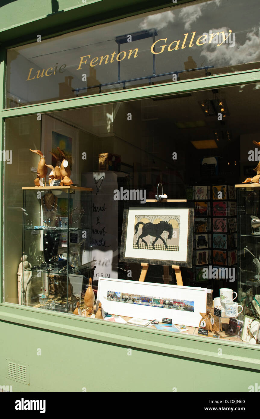 Shop window display, in Raeburn Place, Stockbridge, Edinburgh, Scotland
