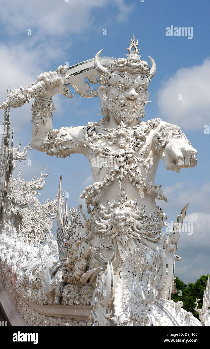 Thailand Chiang Rai White Temple famous landmark art architecture ...