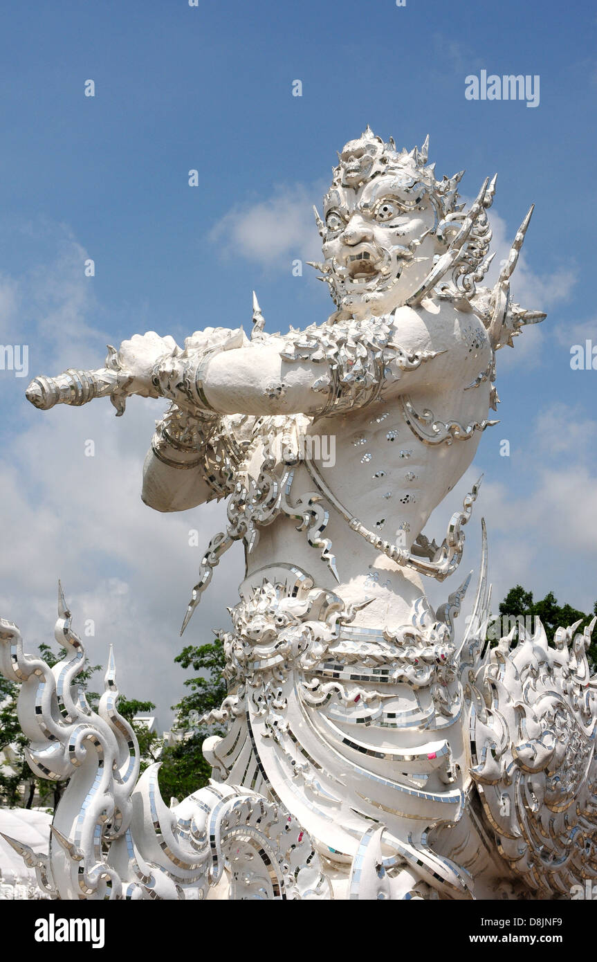 Thailand Chiang Rai White Temple famous landmark art architecture ...