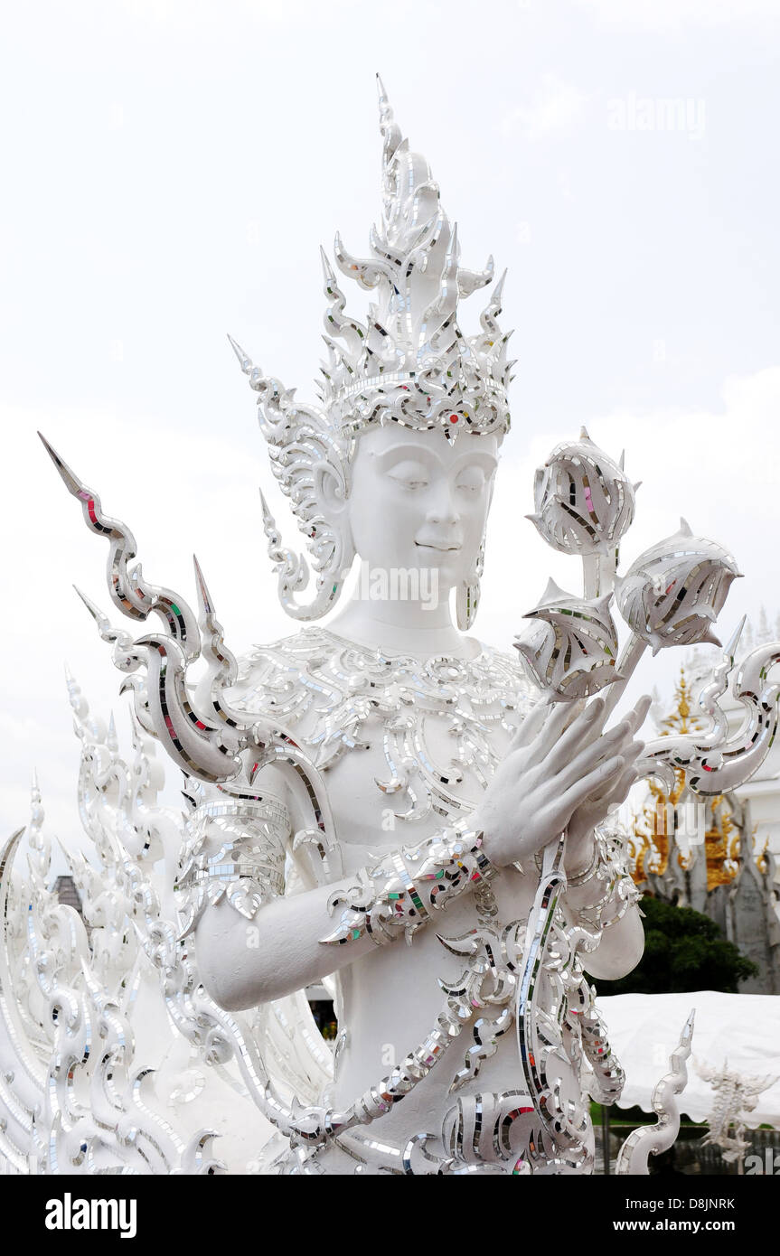 Thailand Chiang Rai White Temple famous landmark art architecture ...