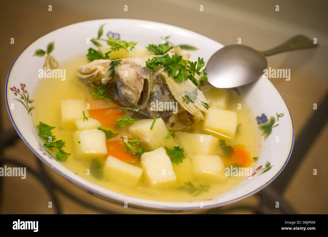 Russian fish soup Stock Photo Alamy
