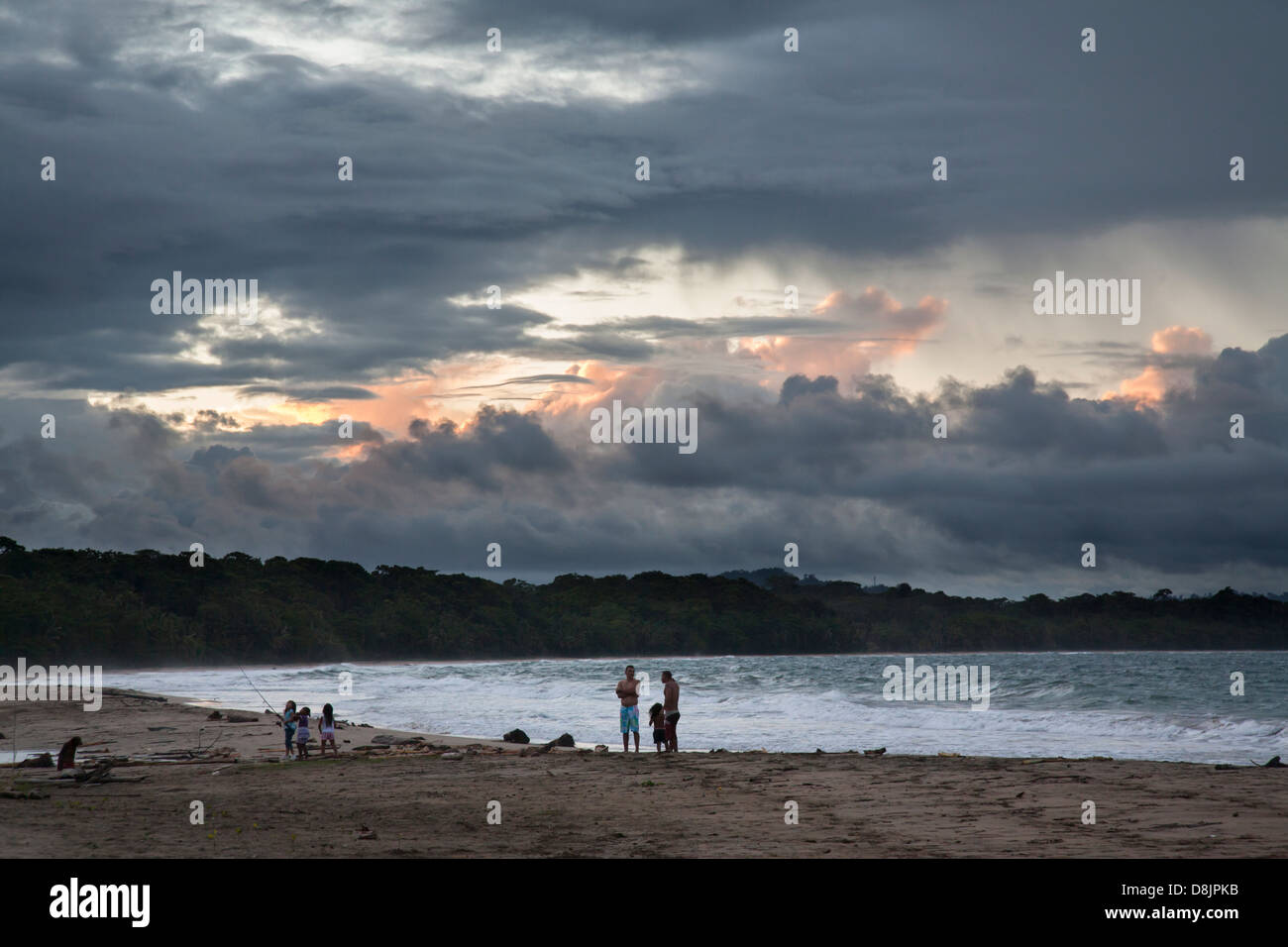 Punta Uva Beach, between Puerto Viejo and Manzanillo, Costa Rica Stock Photo