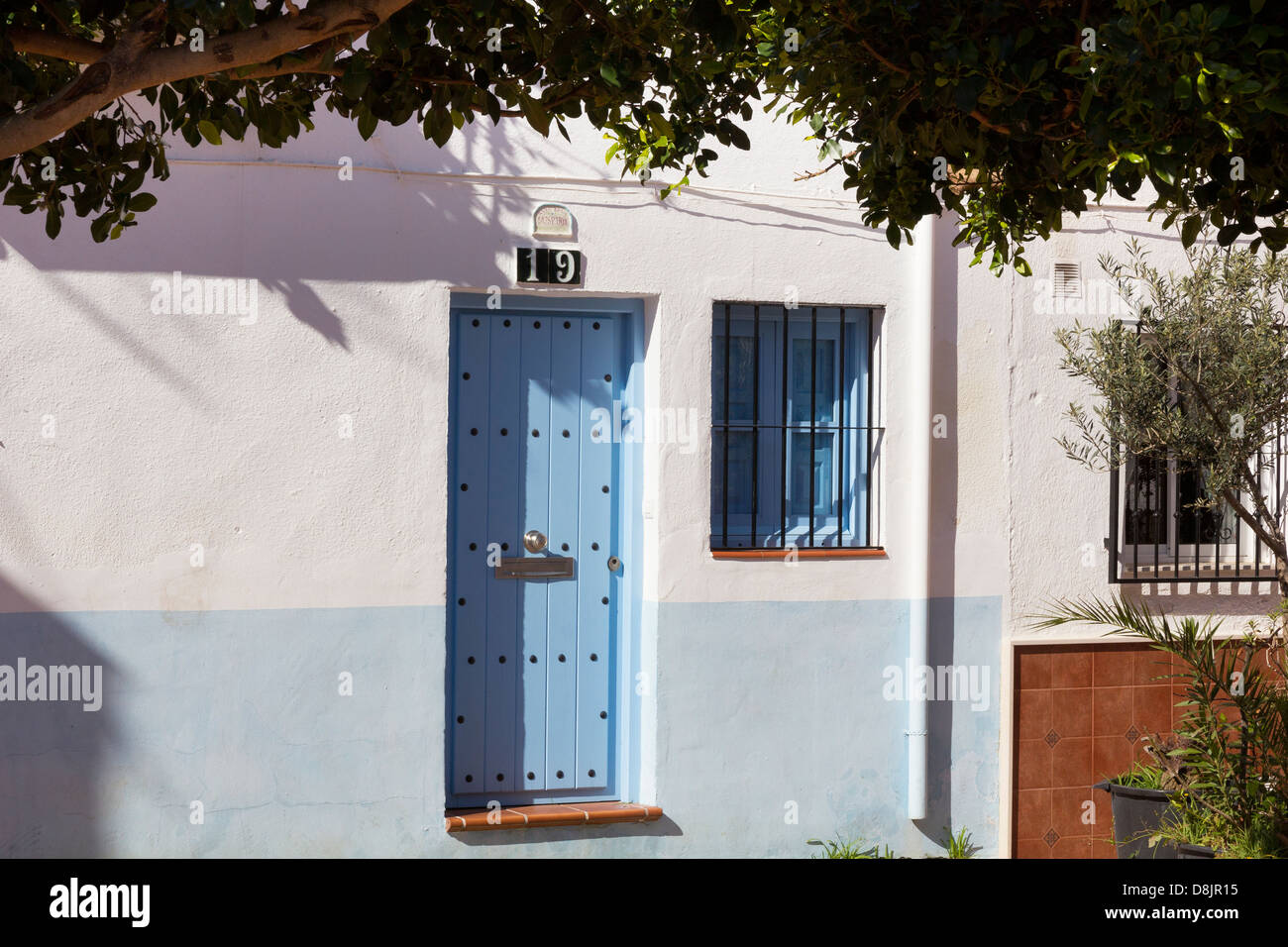 A colourful home in Almuñécar old town, Andalucia, Spain Stock Photo