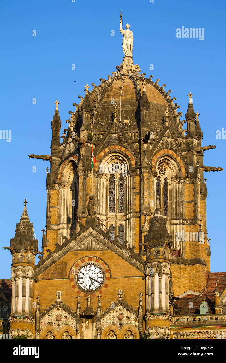 Chatrapati Shivaji Terminus earlier known as Victoria Terminus in Mumbai, India Stock Photo