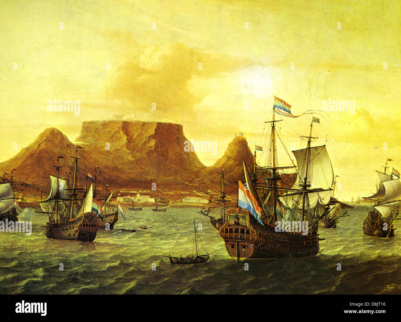 CAPE TOWN The Dutch ship "Africa" in Table Bay, off the mainland with