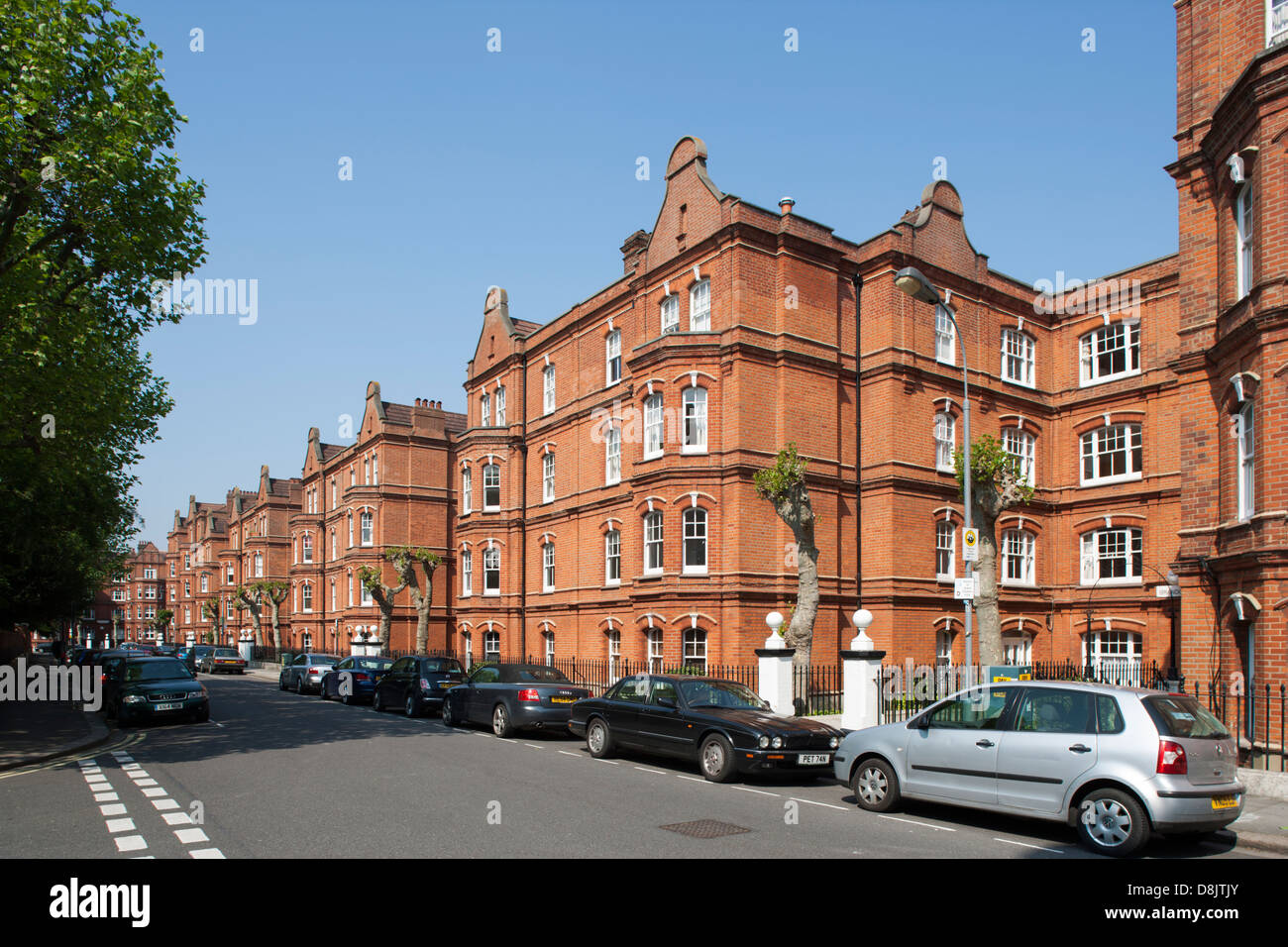 housing development Queens Club Gardens Fulham London W14 Stock Photo