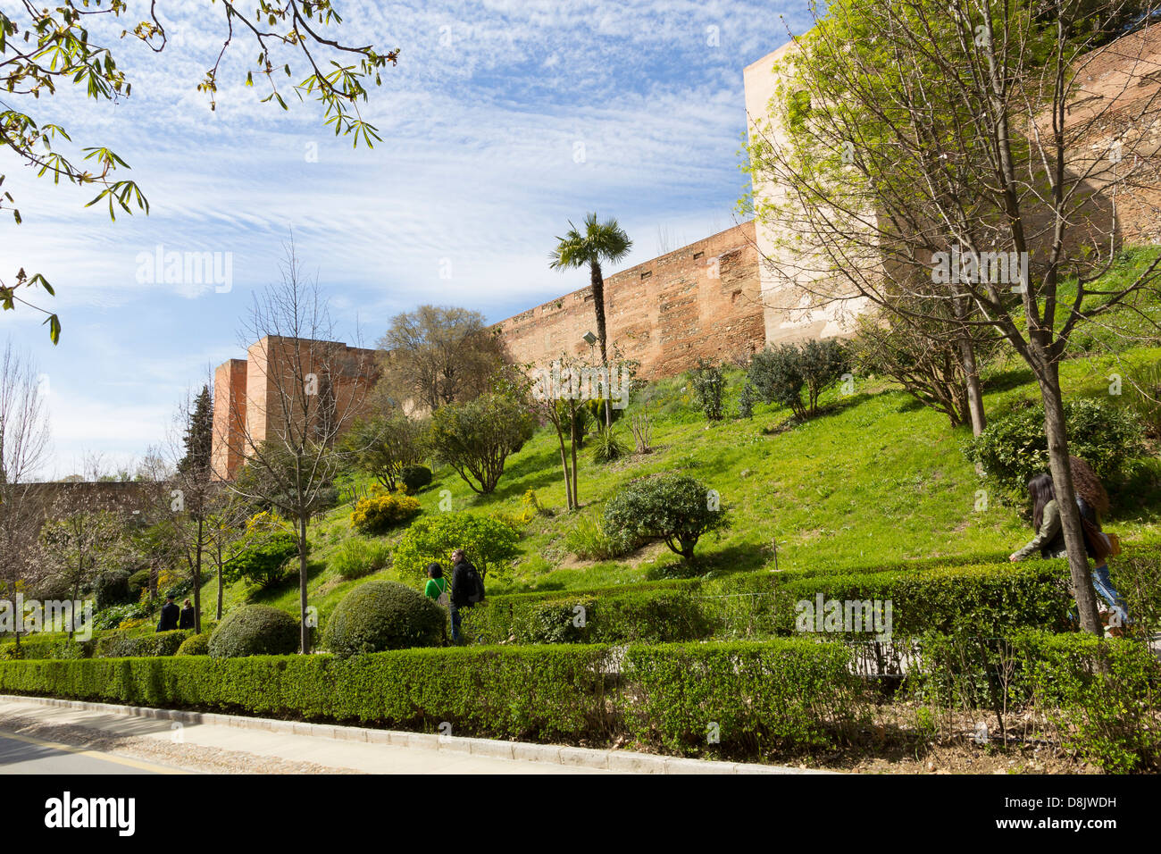 Cuesta de Gomerez, leading to the Alhambra, Granada Stock Photo