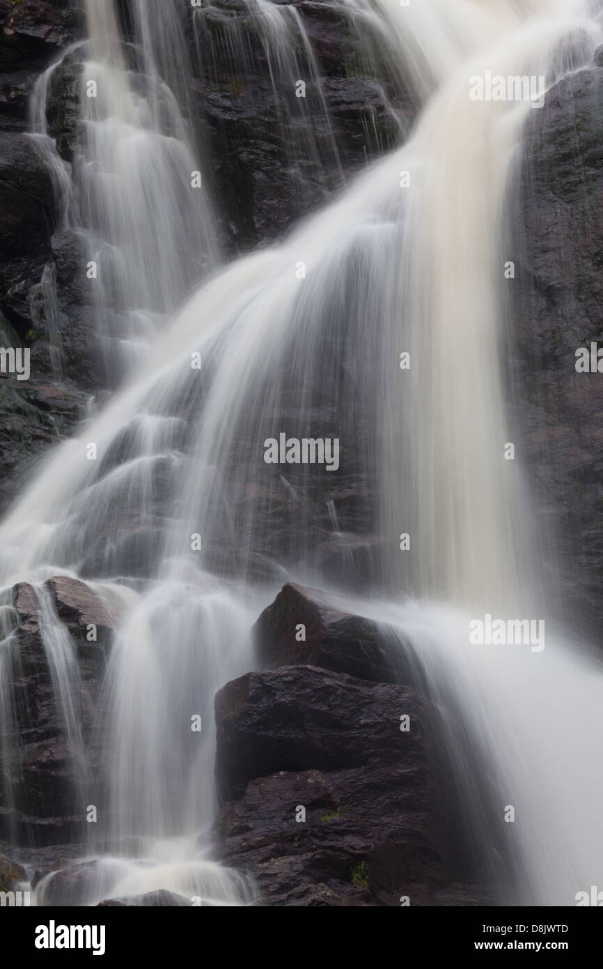 Elgåfossen waterfalls in Tistedalen, Halden, Østfold fylke, Norway. Stock Photo