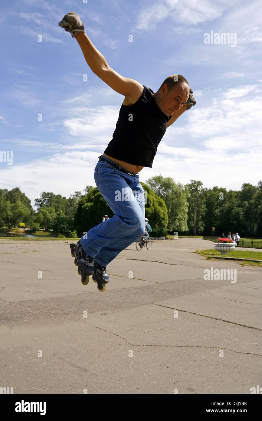 Inline skates and jump hires stock photography and images Alamy