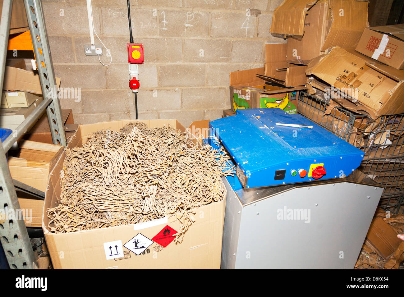 Cardboard shredding machine Charles Birch Ltd Warehouse Leeds Stock