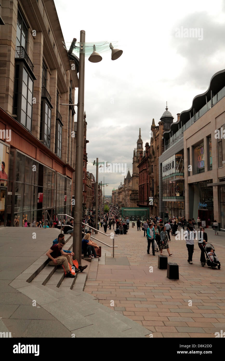 Buchanan Street, Glasgow, Scotland, UK Stock Photo