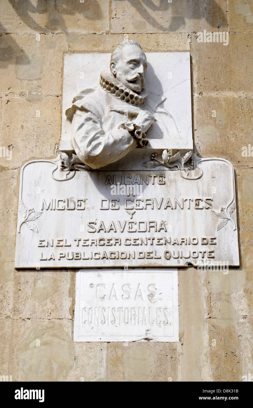 Dichter Miguel de Cervantes Stock Photo