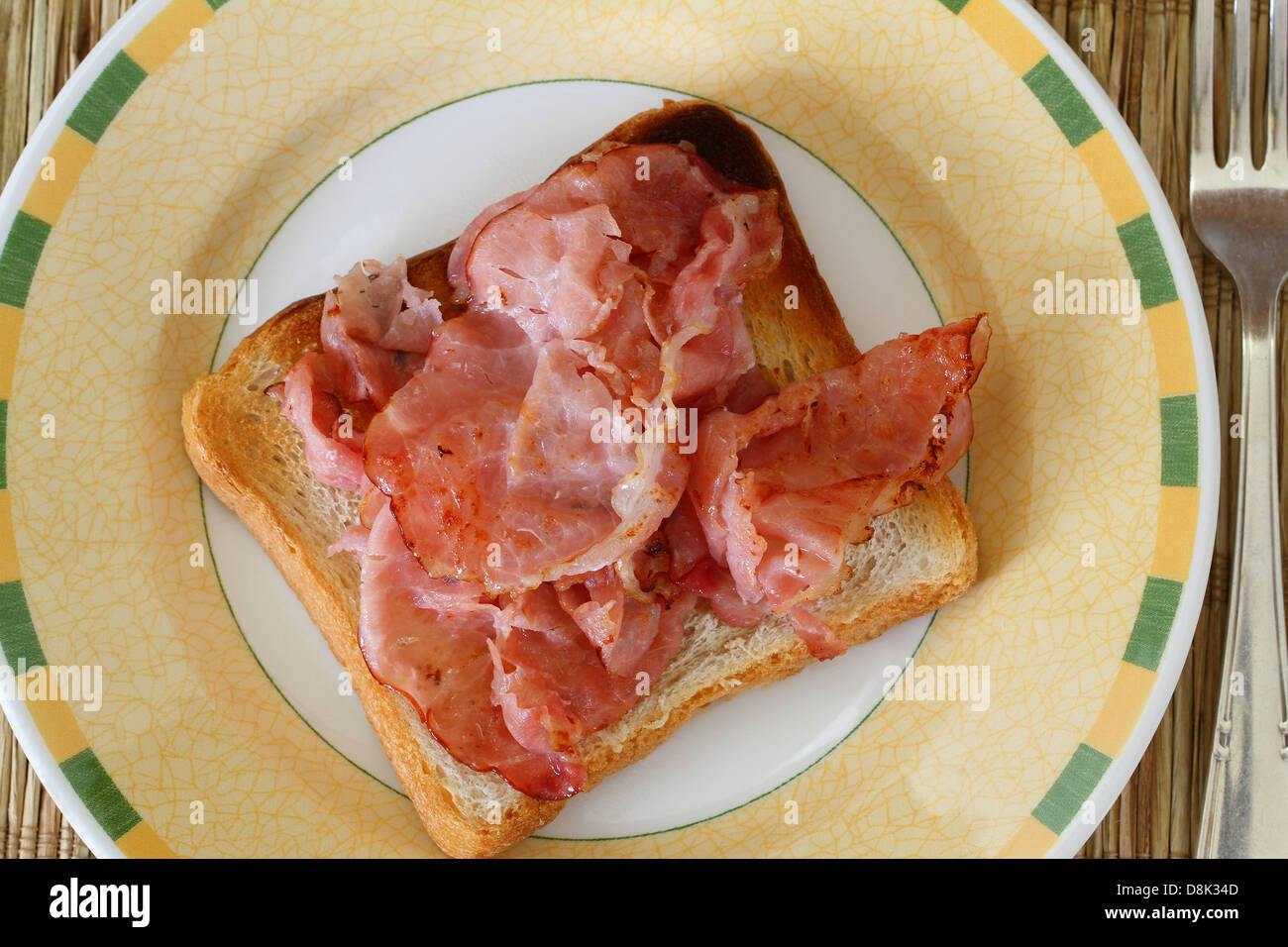 Bacon on toast Stock Photo 56967917 Alamy
