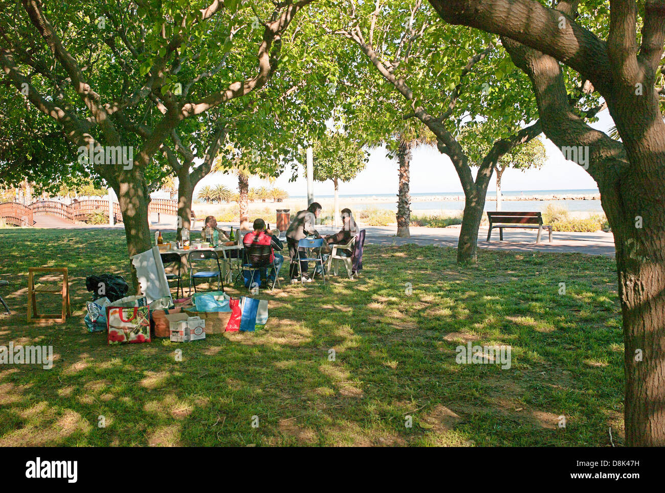 Picnics and Families Spain Stock Photo Alamy