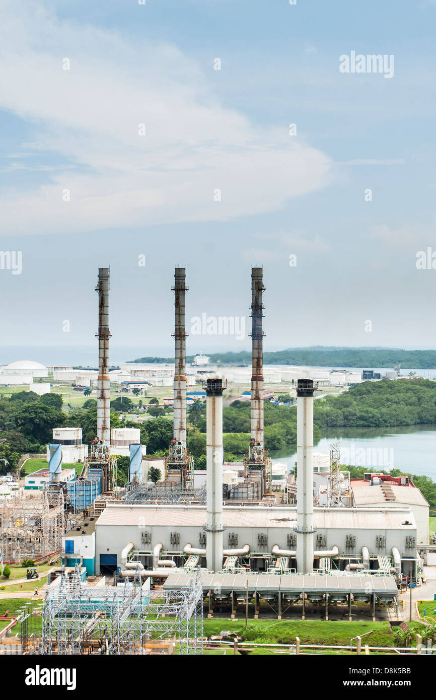 Bahia las Minas Thermal Power Plant. Stock Photo