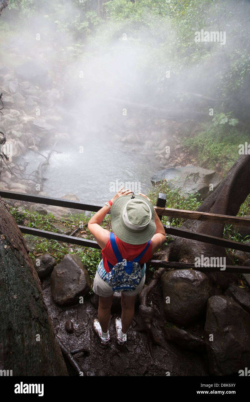 Fumaroles, boiling water and steam, Rincon de la Vieja National Park, Costa Rica Stock Photo