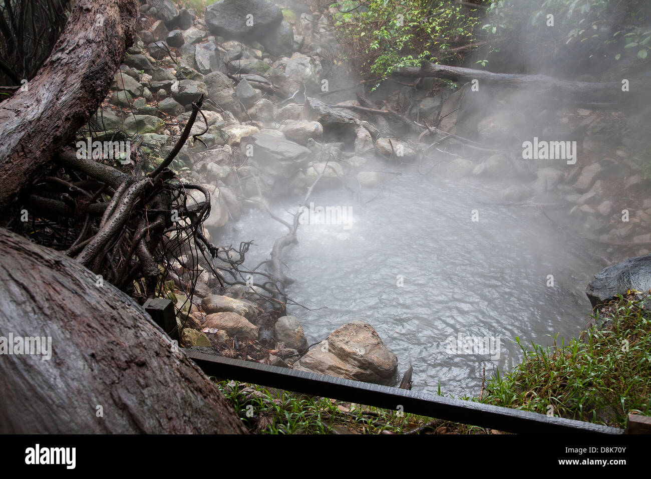 Fumaroles, boiling water and steam, Rincon de la Vieja National Park, Costa Rica Stock Photo