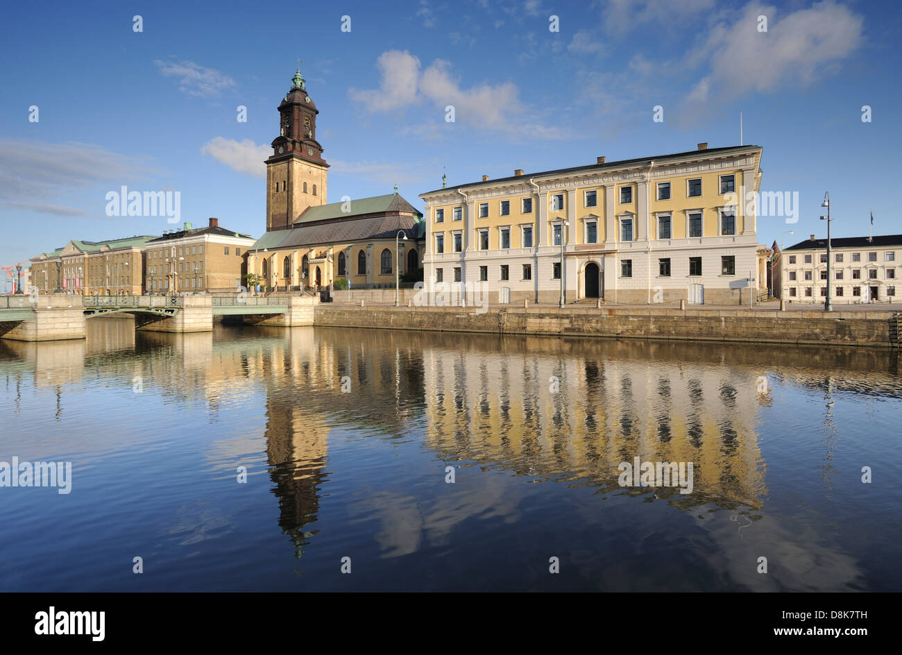 German Church beside Stora Hamn Canal, Gothenburg, Sweden Stock Photo ...