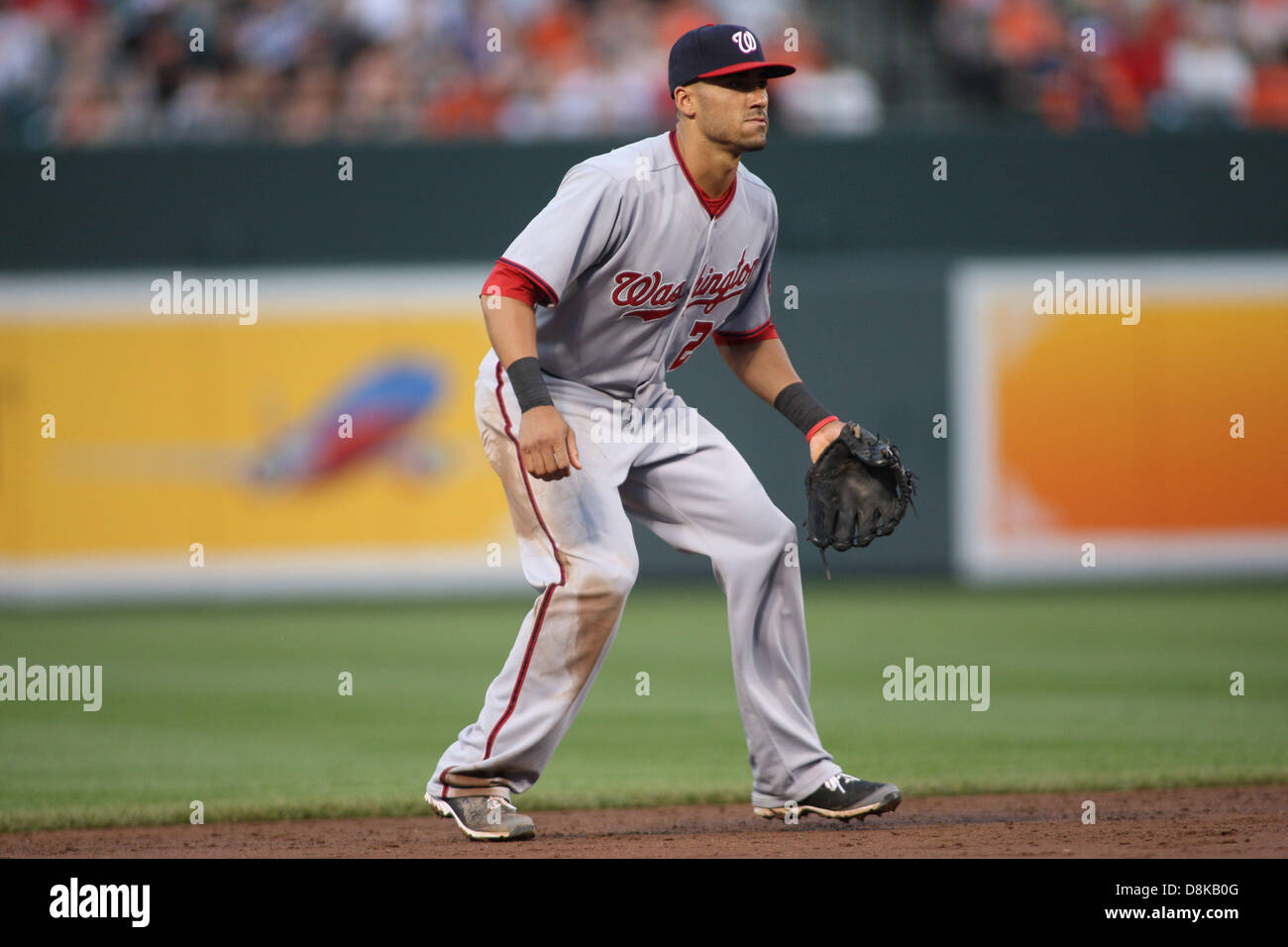 Baltimore, MD, USA. May 30, 2013. Washington Nationals shortstop Ian Desmond (20). Washington Nationals vs Baltimore Orioles at Oriole Park at Camden Yards on May 22, 2013 in Baltimore, MD. Credit:  Cal Sport Media/Alamy Live News Stock Photo