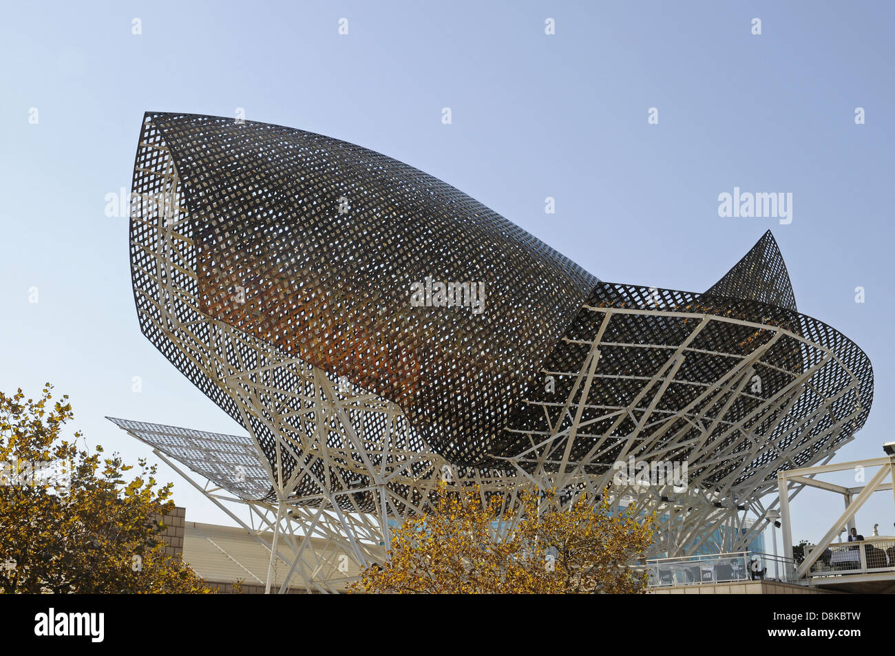 Fisch Skulptur Pez y Esfera von Frank Gehry Stock Photo