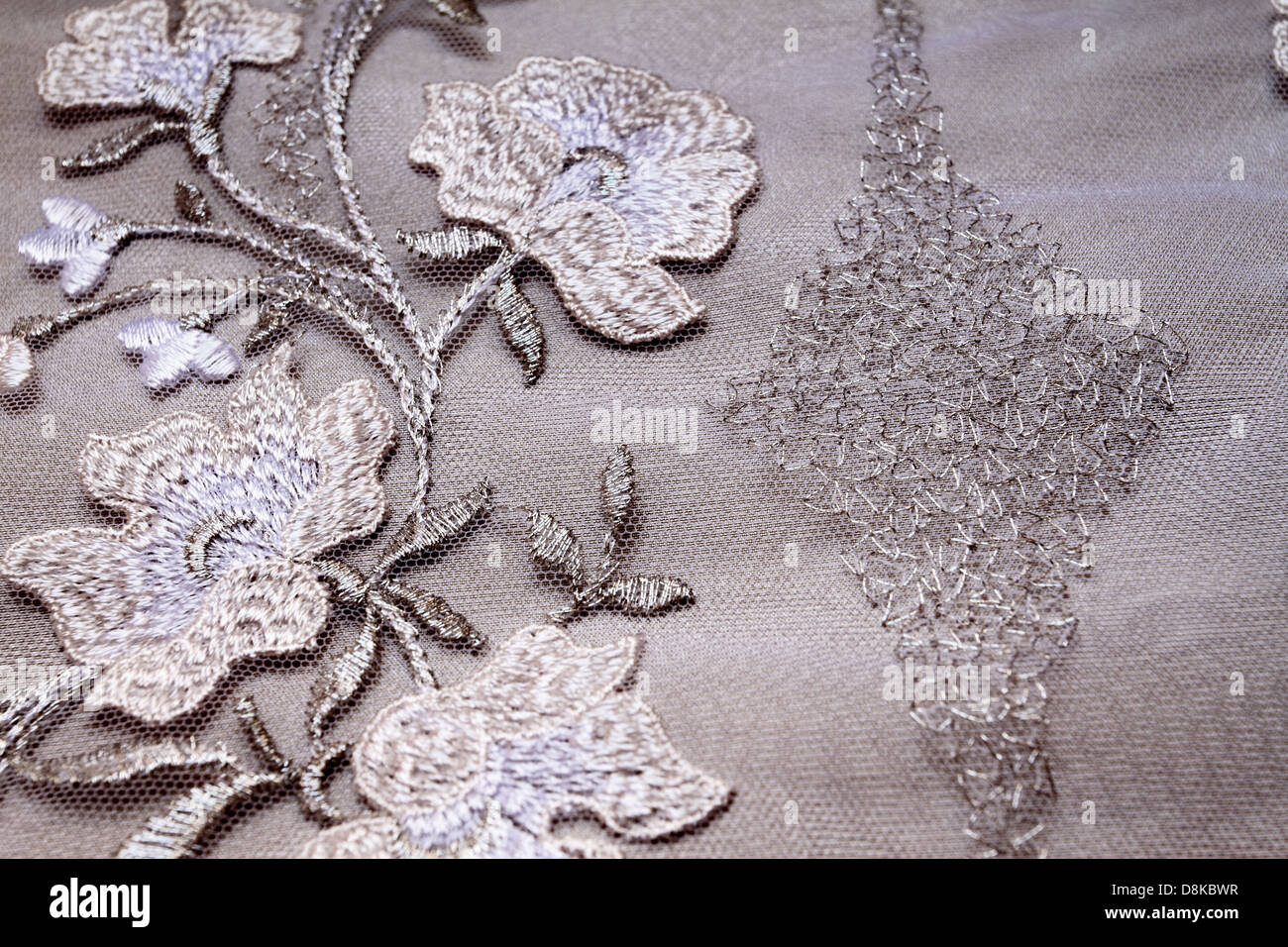 Silver textile wedding background Stock Photo - Alamy