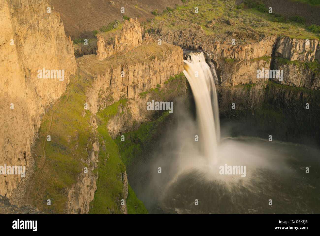 Palouse Falls, 198 feet high, Palouse River, Washington State, USA, APRIL Stock Photo